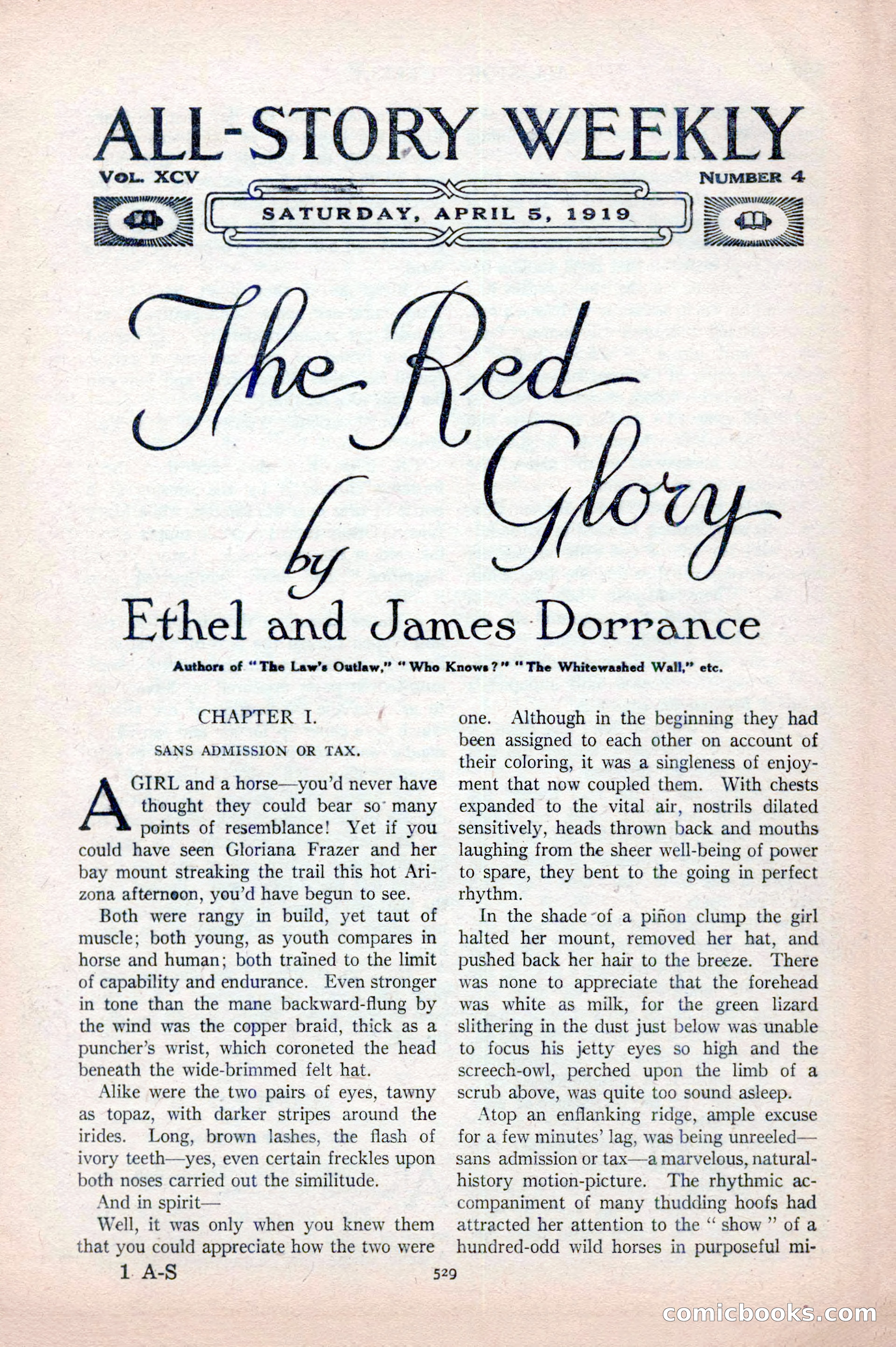 All-Story Weekly, April 5, 1919 — page 11 of 196