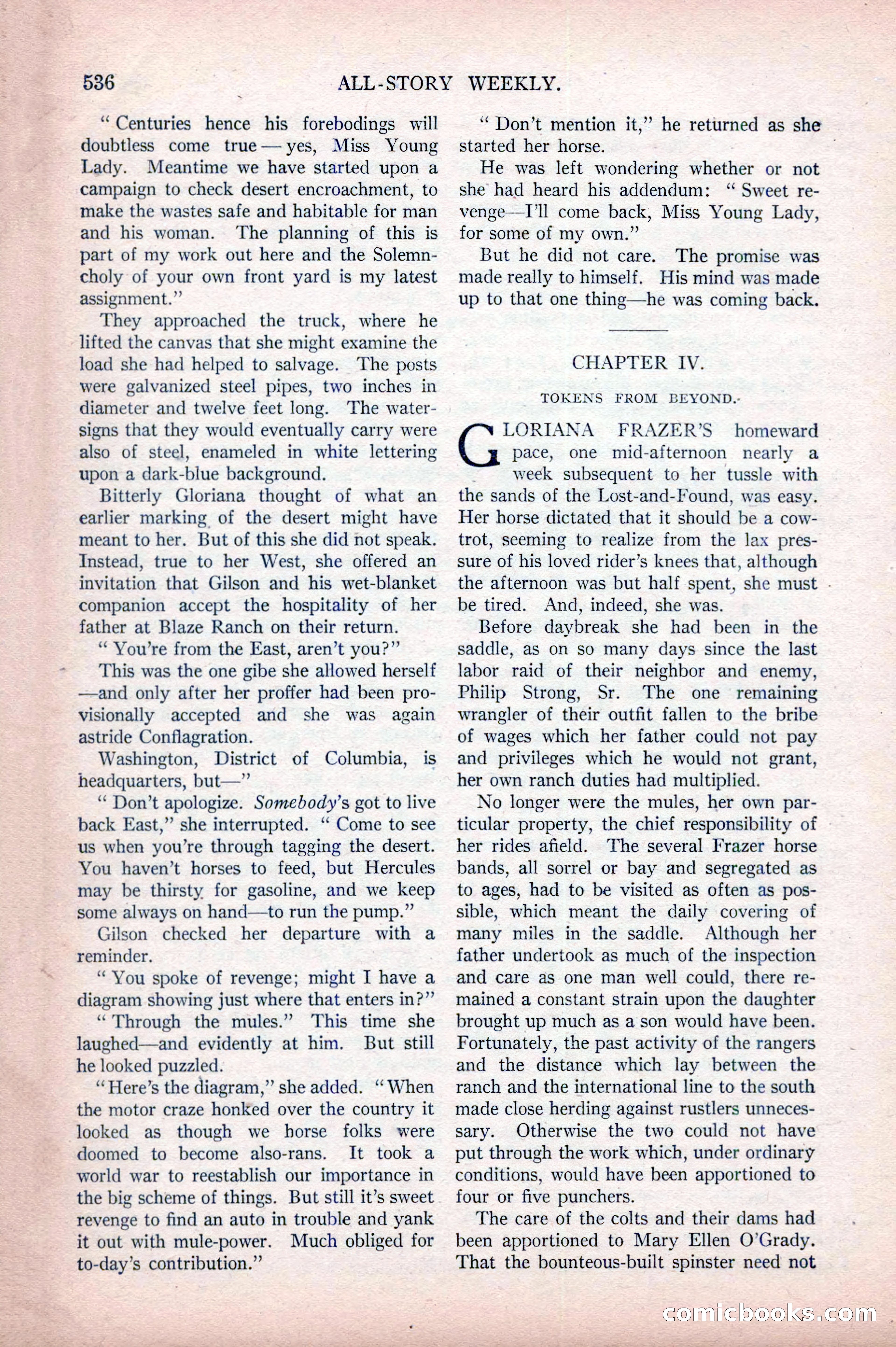 All-Story Weekly, April 5, 1919 — page 18 of 196