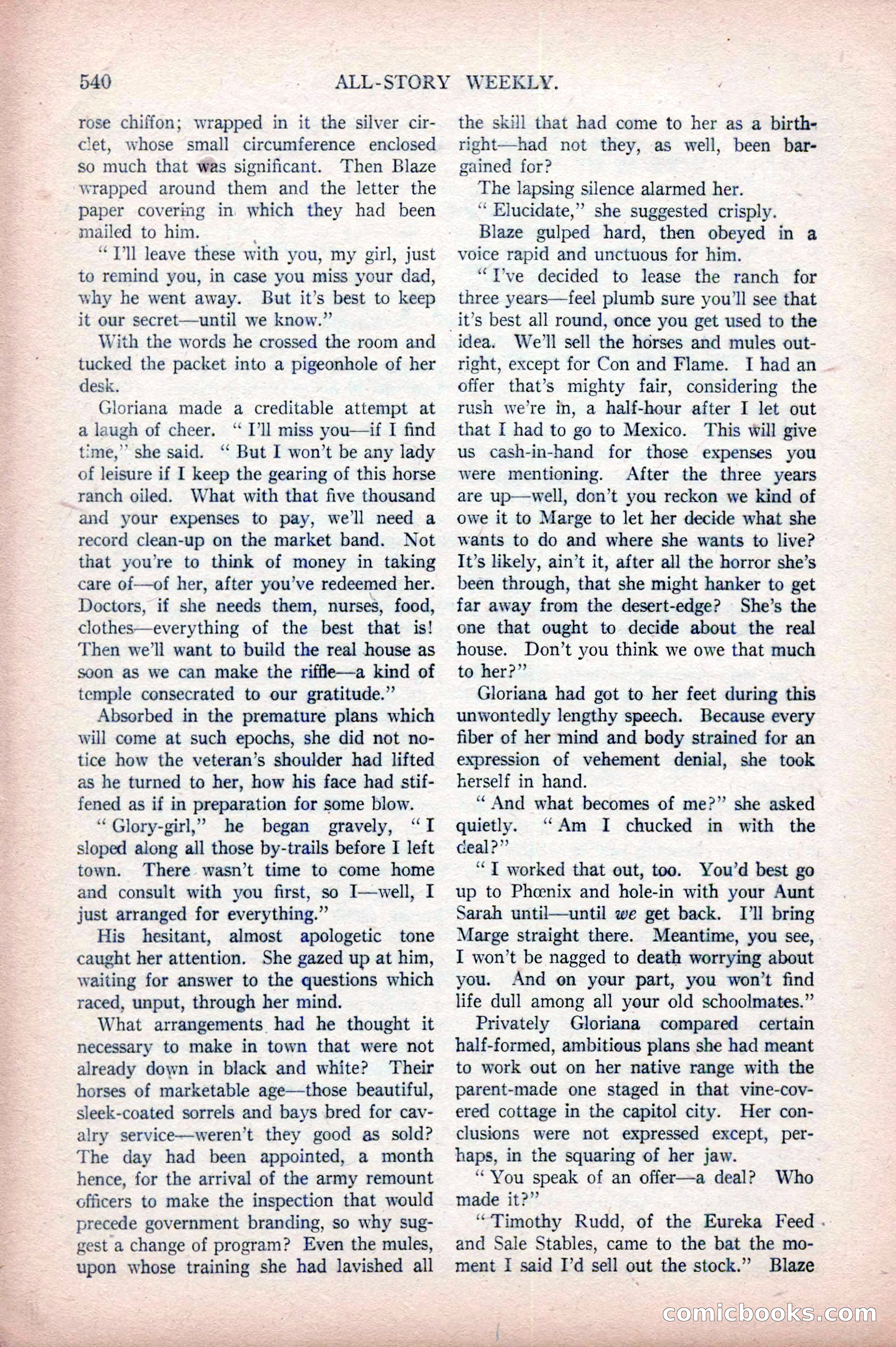 All-Story Weekly, April 5, 1919 — page 22 of 196