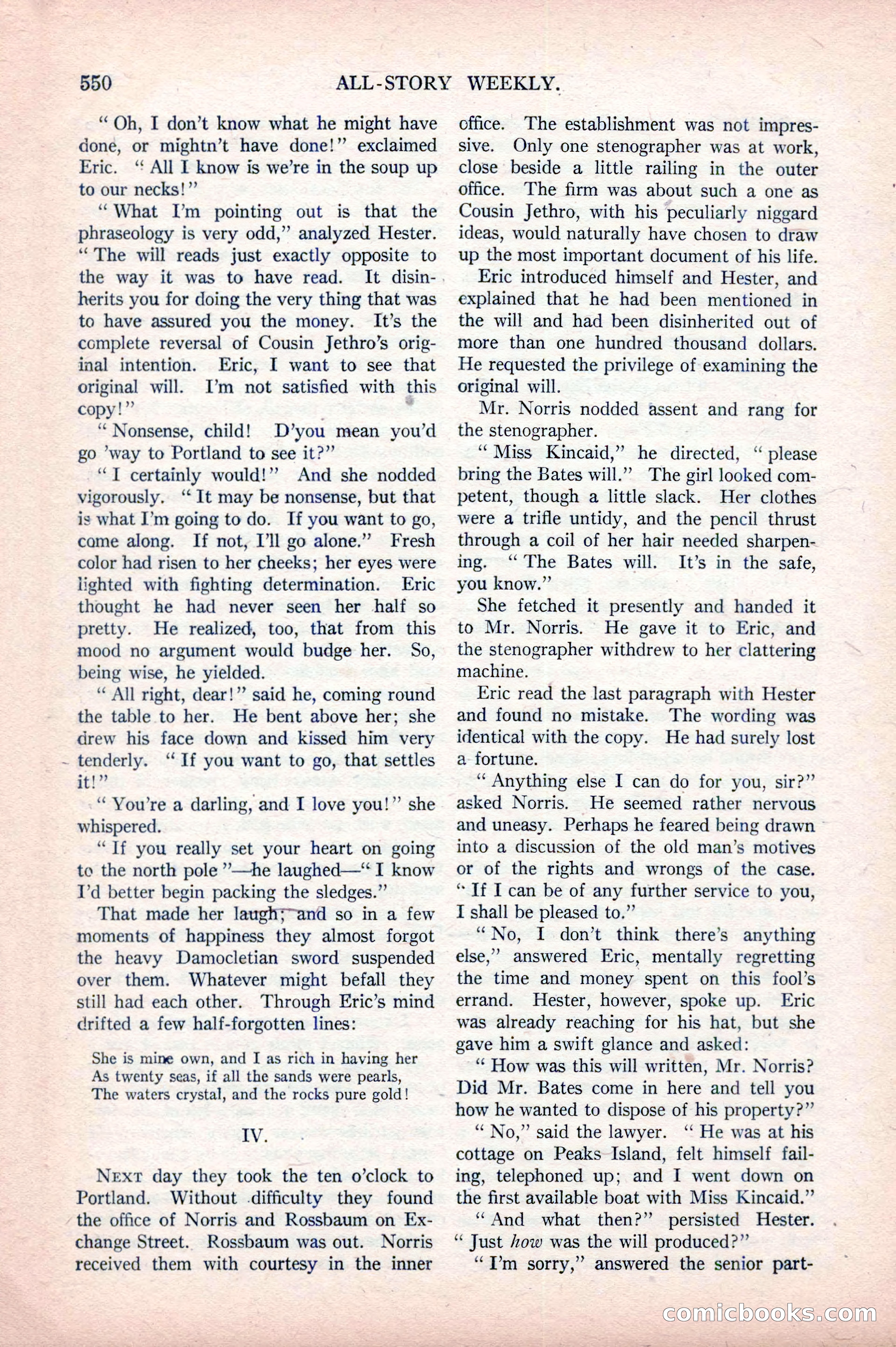 All-Story Weekly, April 5, 1919 — page 32 of 196