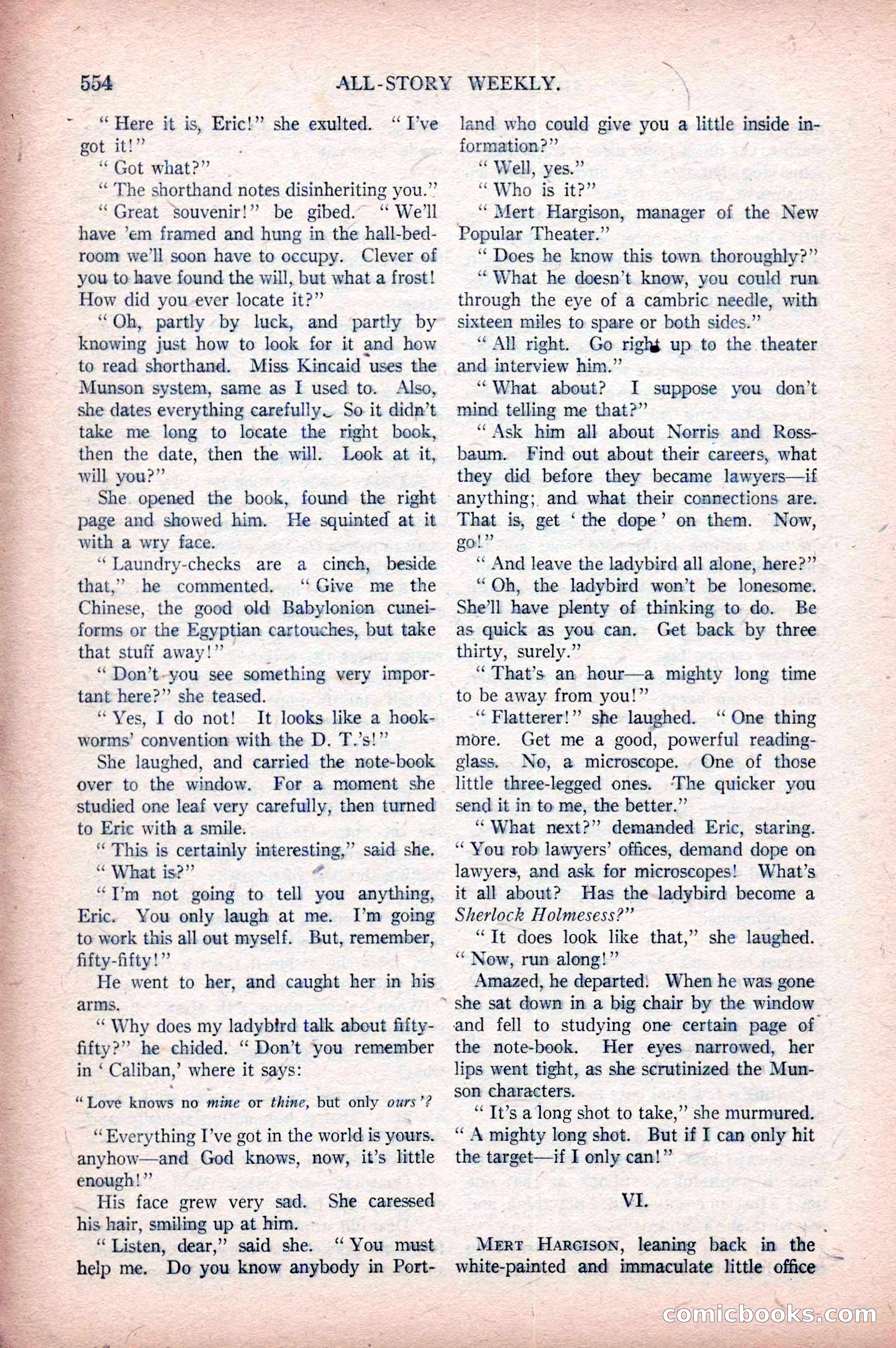 All-Story Weekly, April 5, 1919 — page 36 of 196