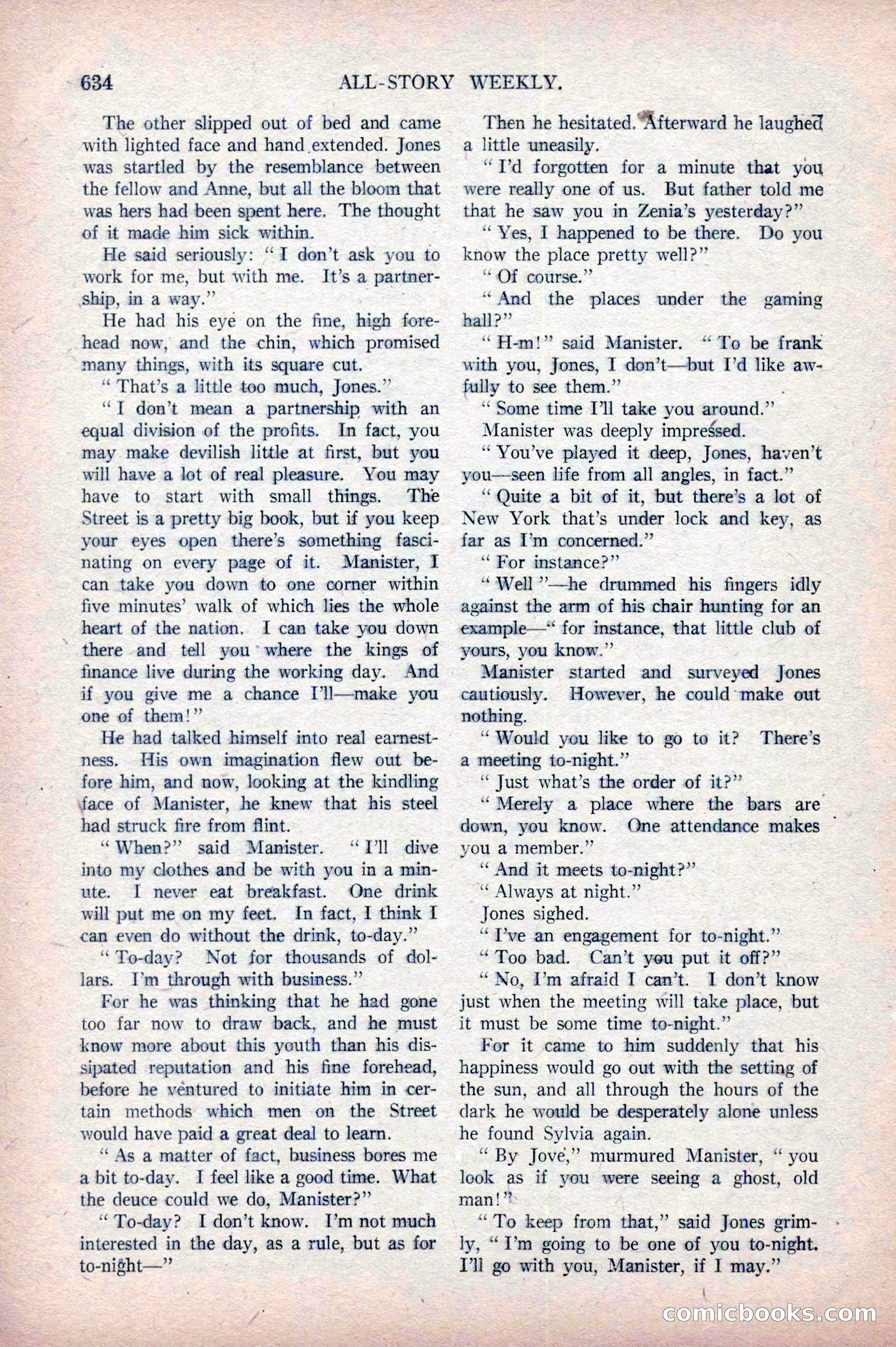 All-Story Weekly, April 5, 1919 — page 116 of 196