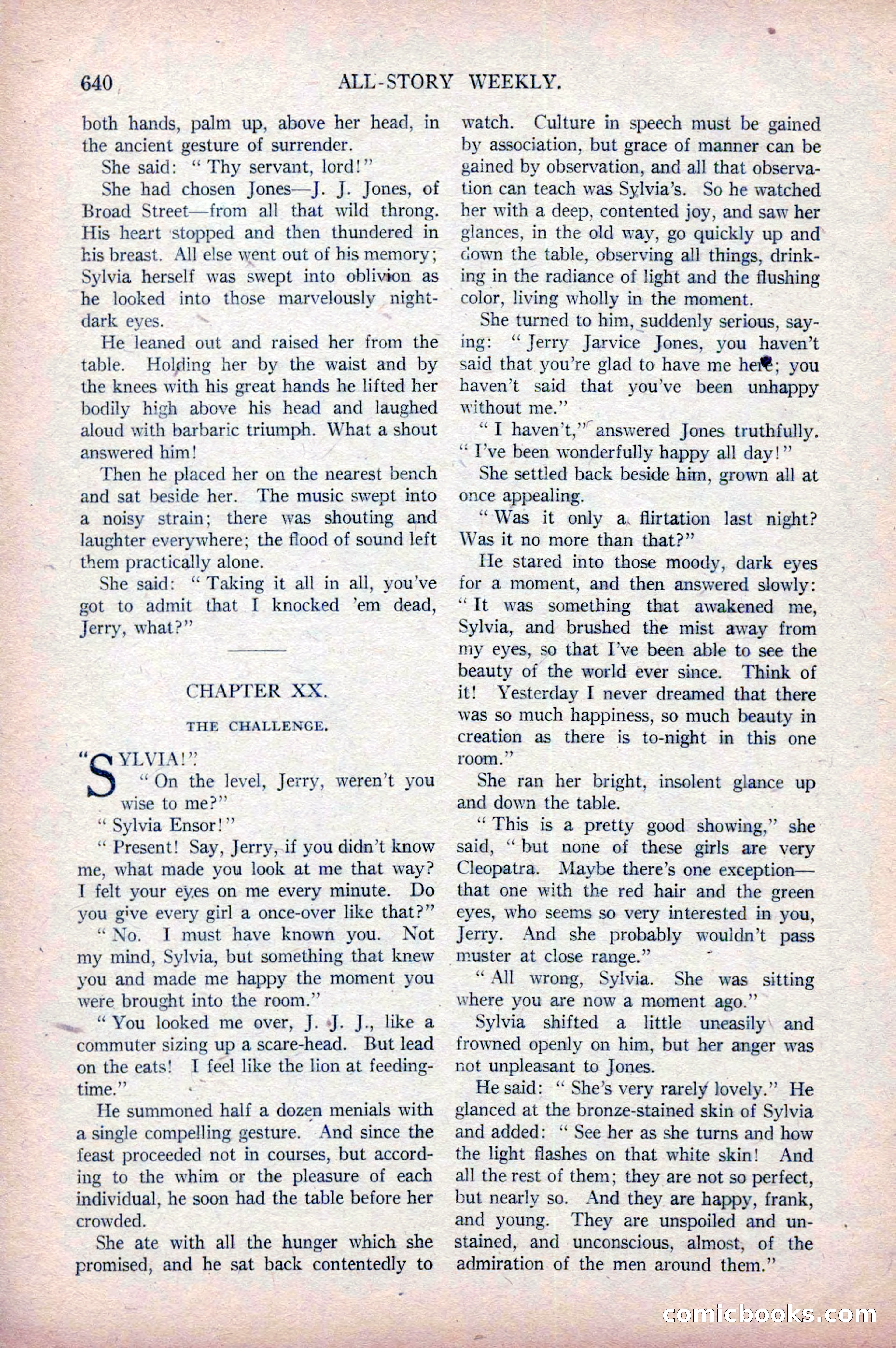 All-Story Weekly, April 5, 1919 — page 122 of 196