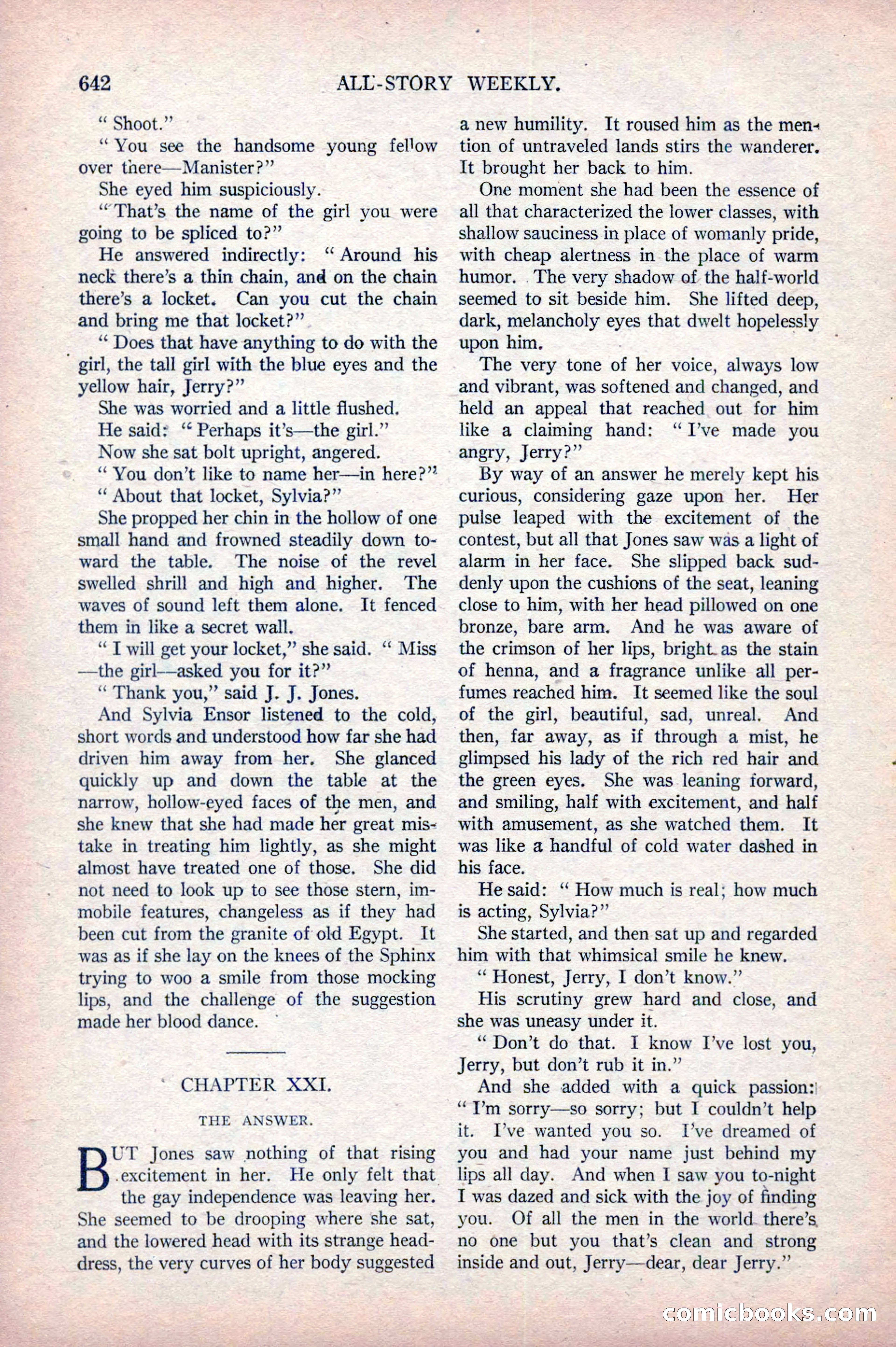 All-Story Weekly, April 5, 1919 — page 124 of 196