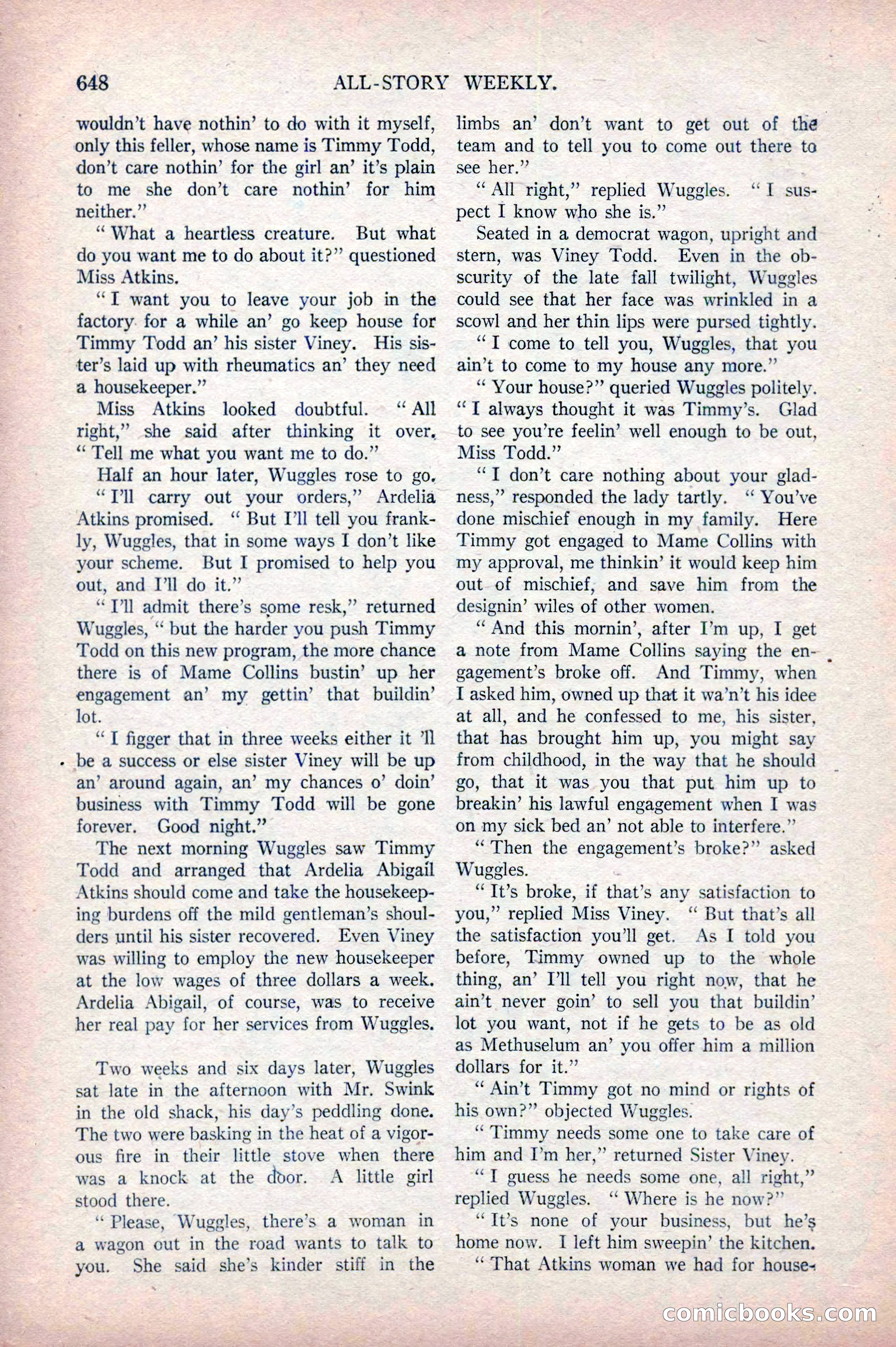 All-Story Weekly, April 5, 1919 — page 130 of 196