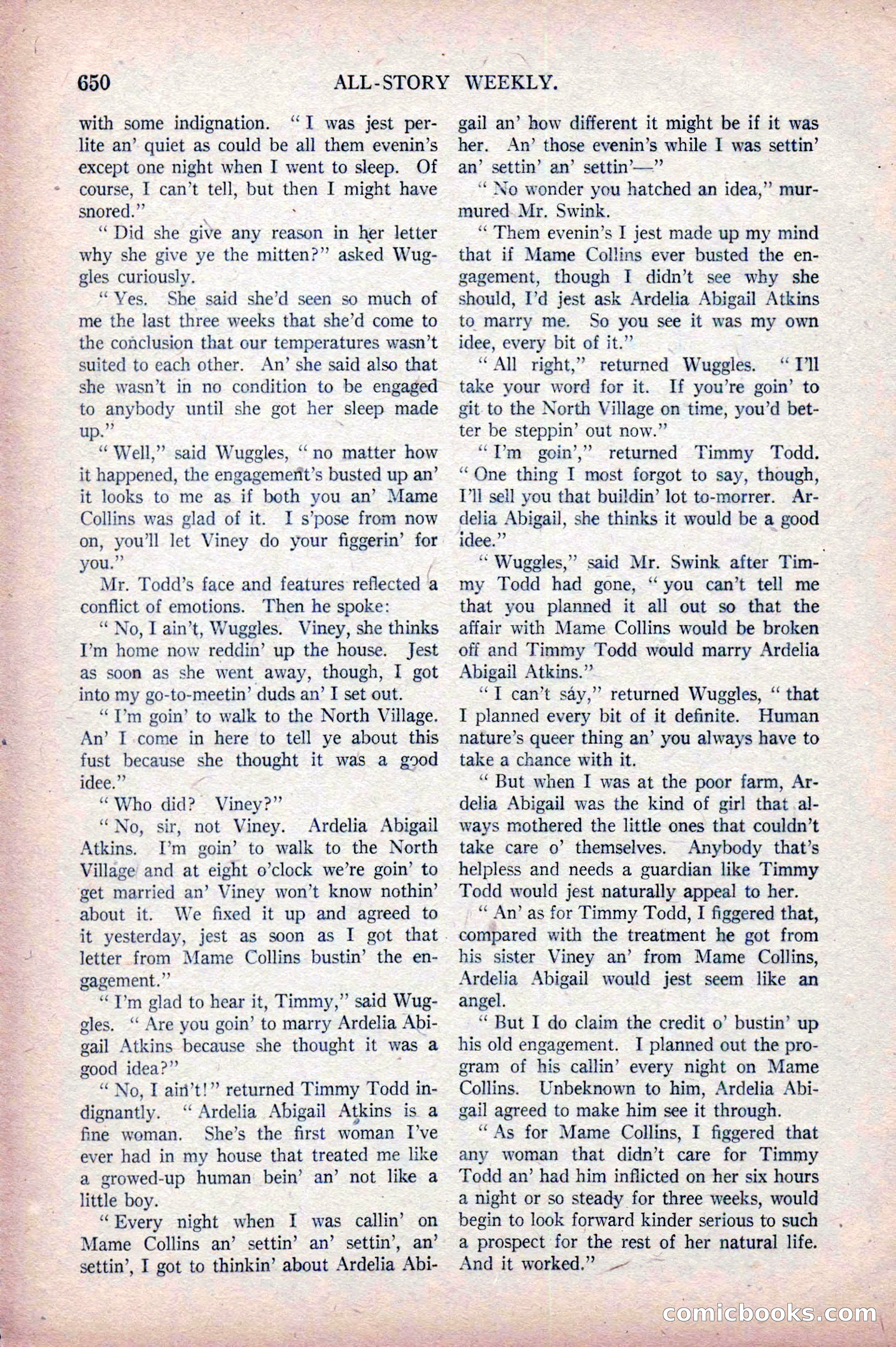 All-Story Weekly, April 5, 1919 — page 132 of 196