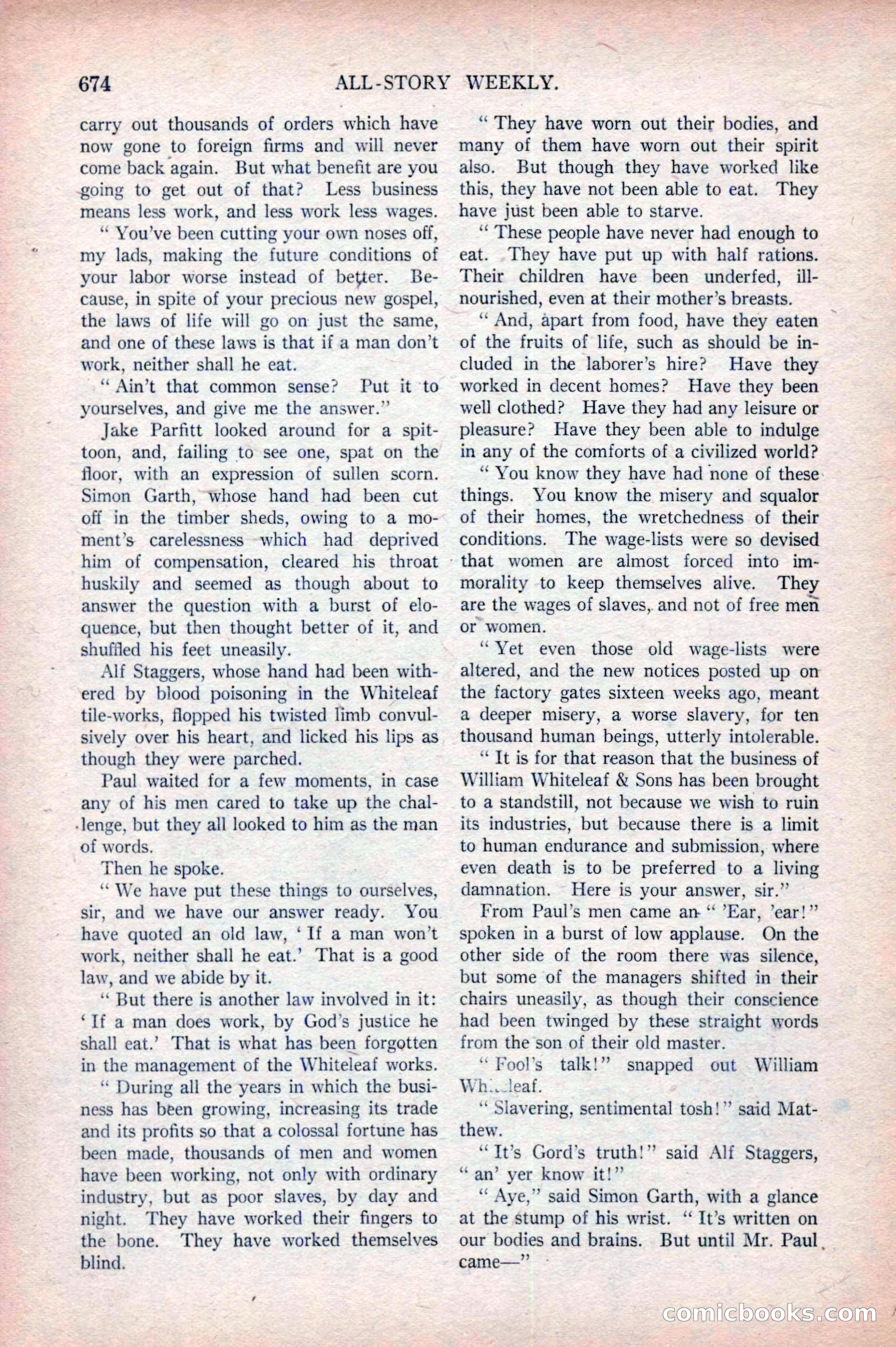 All-Story Weekly, April 5, 1919 — page 156 of 196
