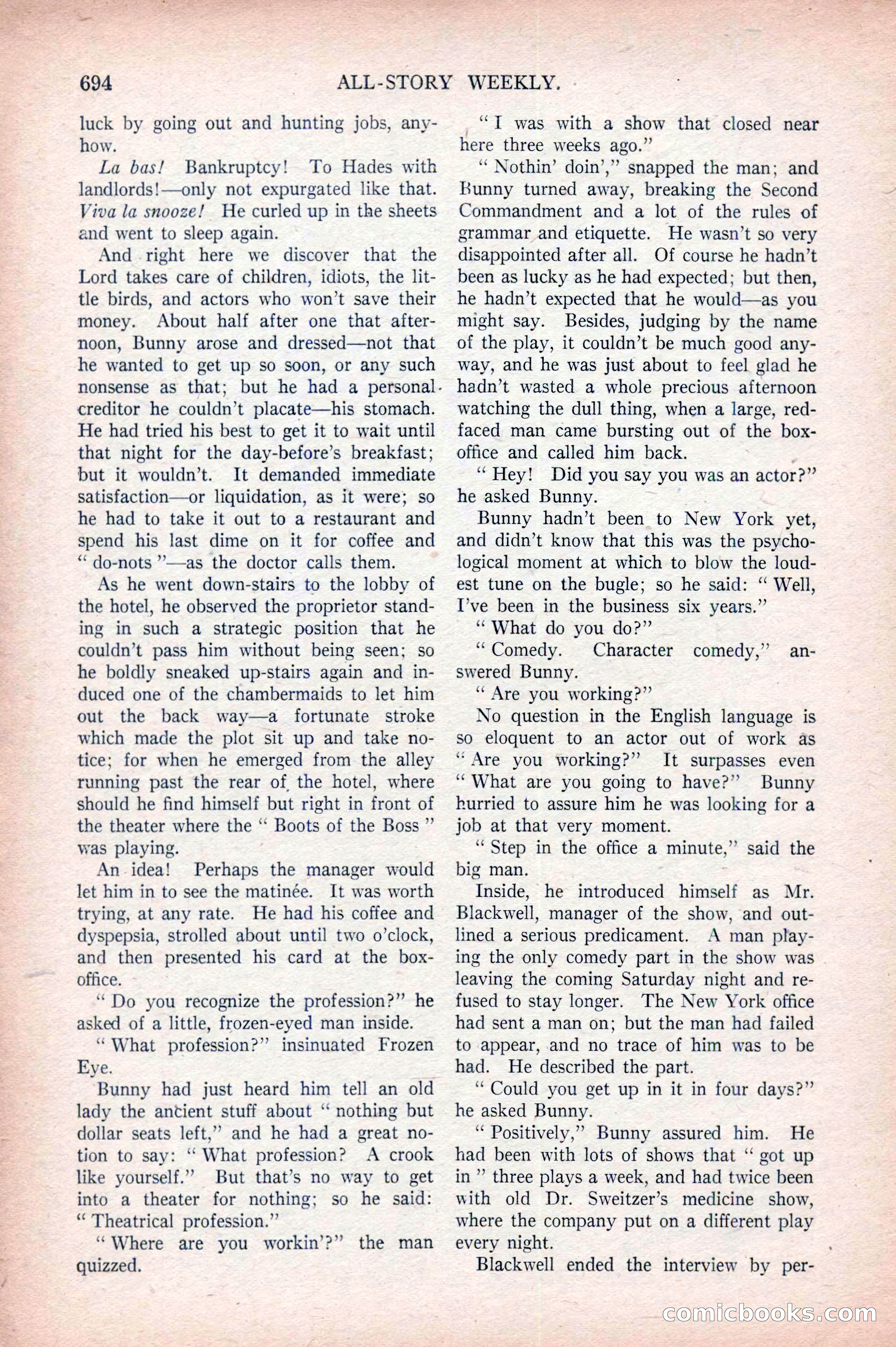 All-Story Weekly, April 5, 1919 — page 176 of 196