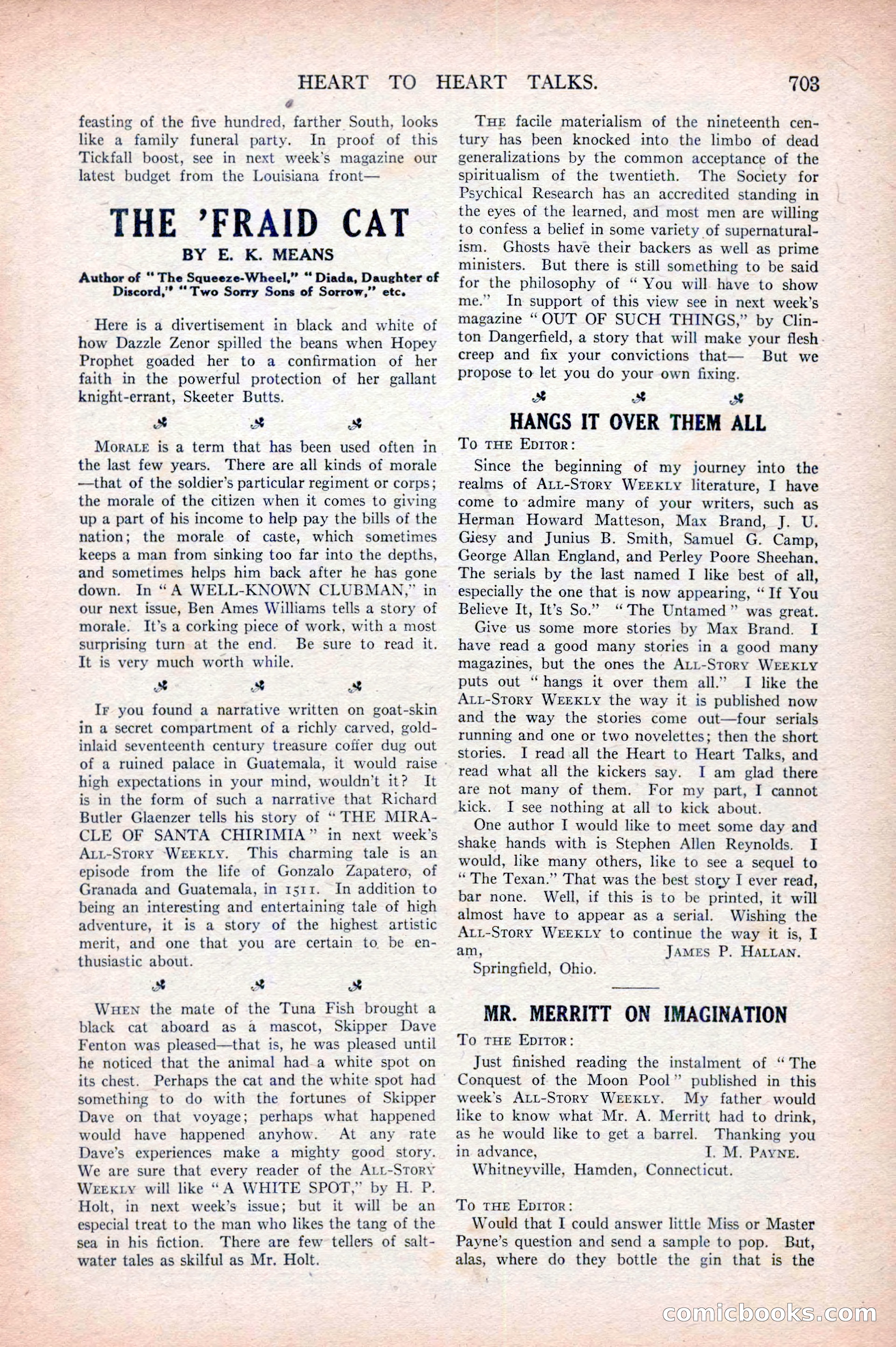 All-Story Weekly, April 5, 1919 — page 185 of 196