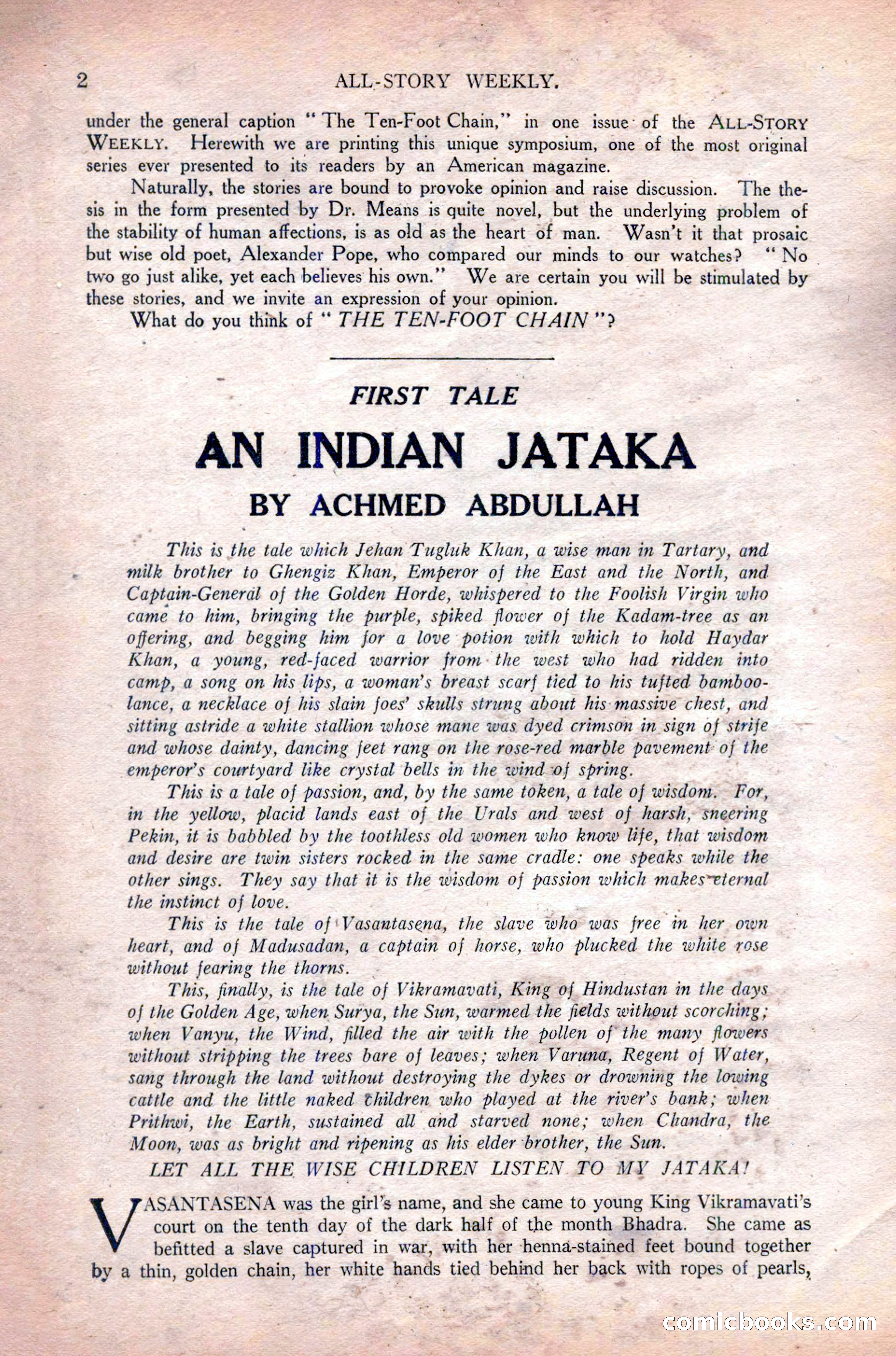 All-Story Weekly, Vol. 108 No. 1 — page 12 of 180