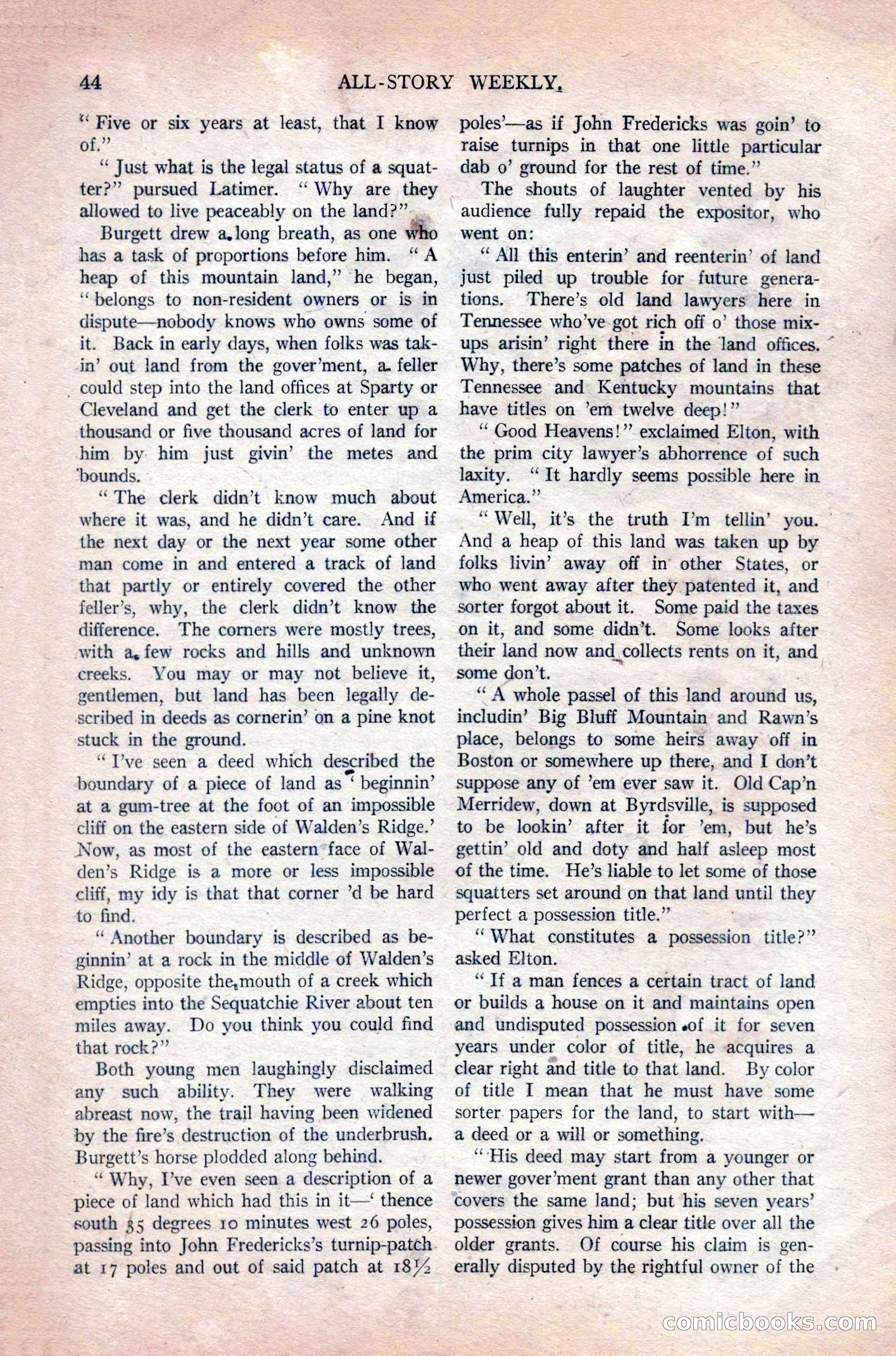 All-Story Weekly, Vol. 108 No. 1 — page 54 of 180
