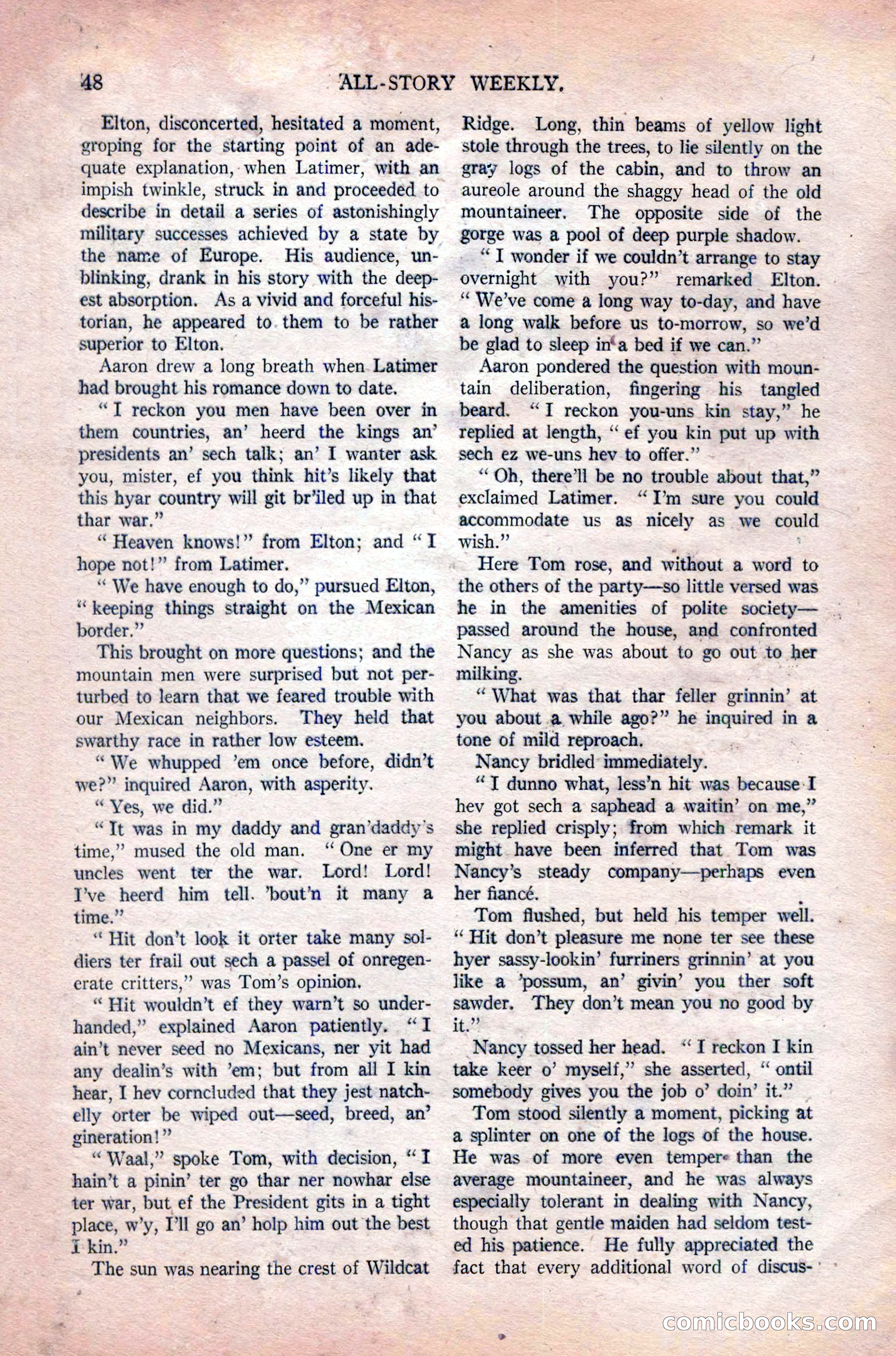 All-Story Weekly, Vol. 108 No. 1 — page 58 of 180