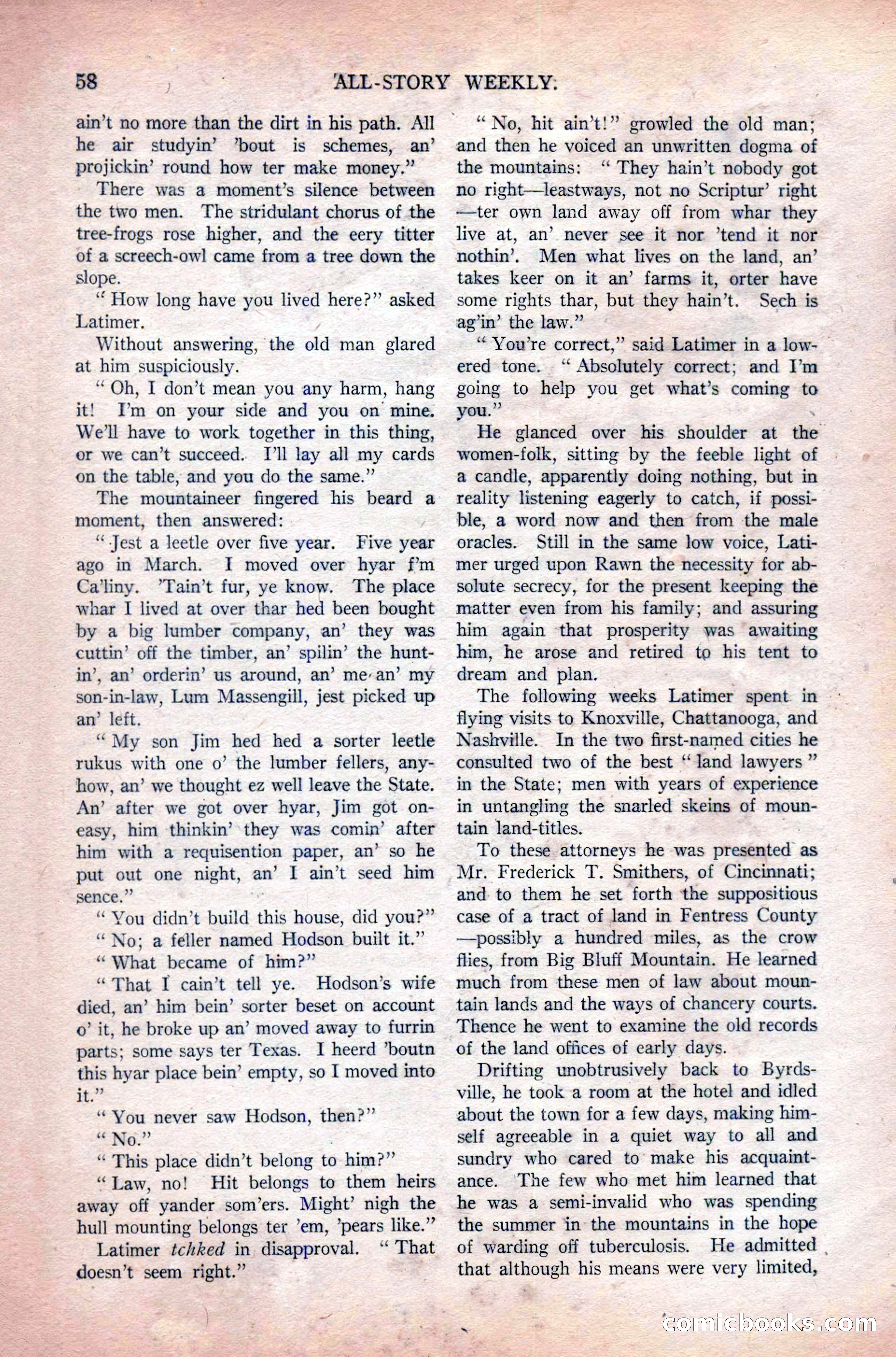 All-Story Weekly, Vol. 108 No. 1 — page 68 of 180