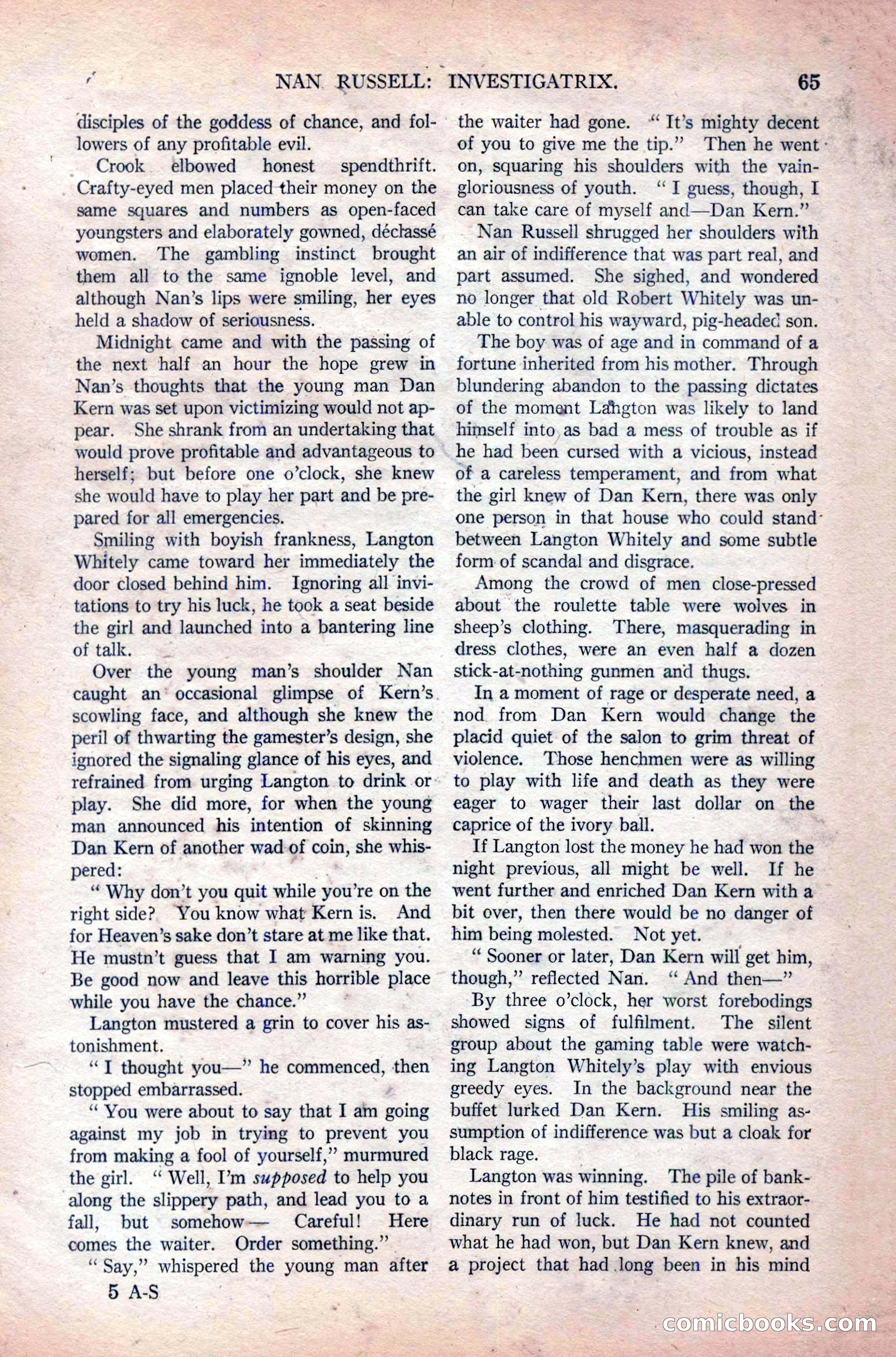 All-Story Weekly, Vol. 108 No. 1 — page 75 of 180