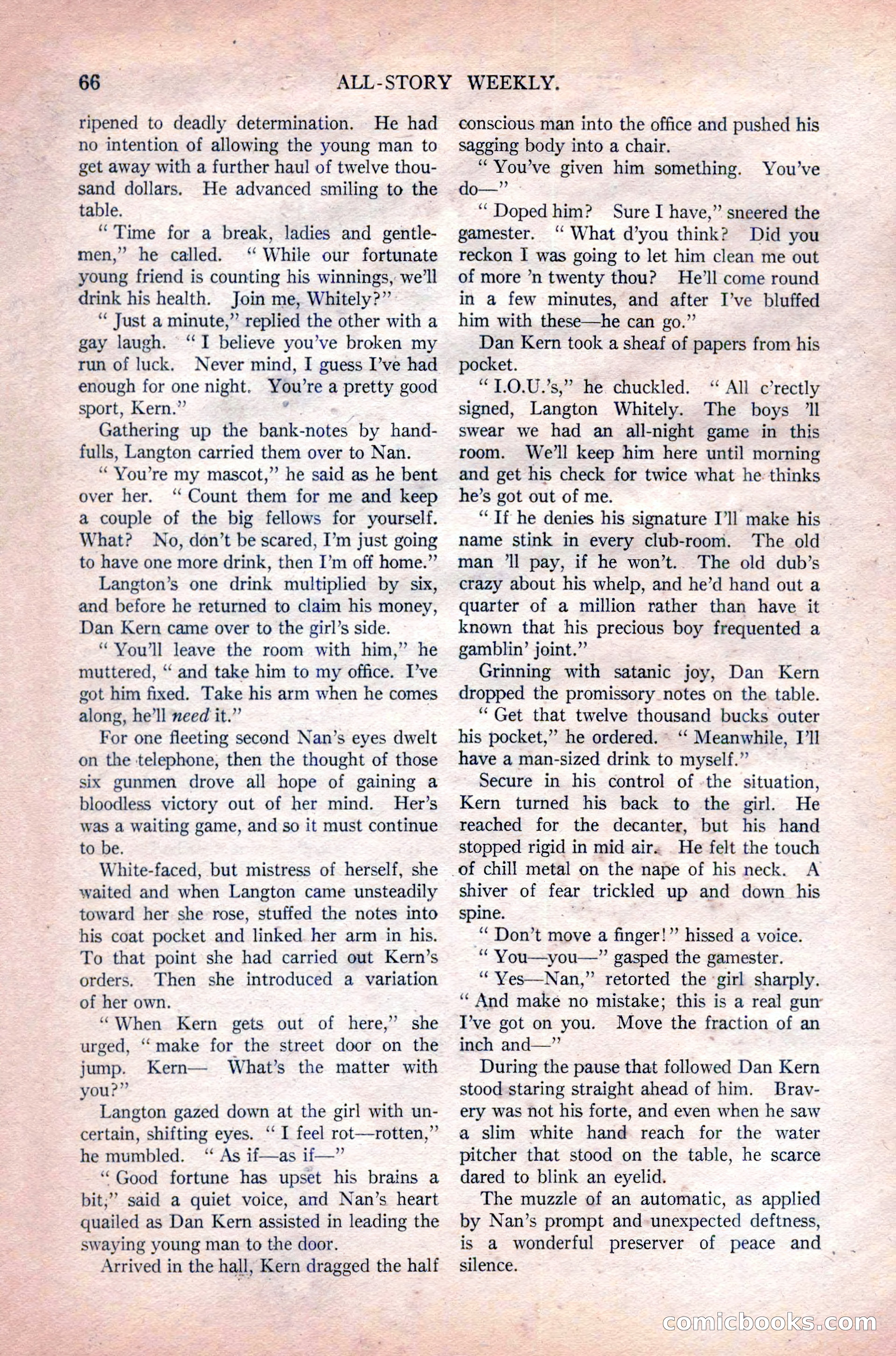 All-Story Weekly, Vol. 108 No. 1 — page 76 of 180