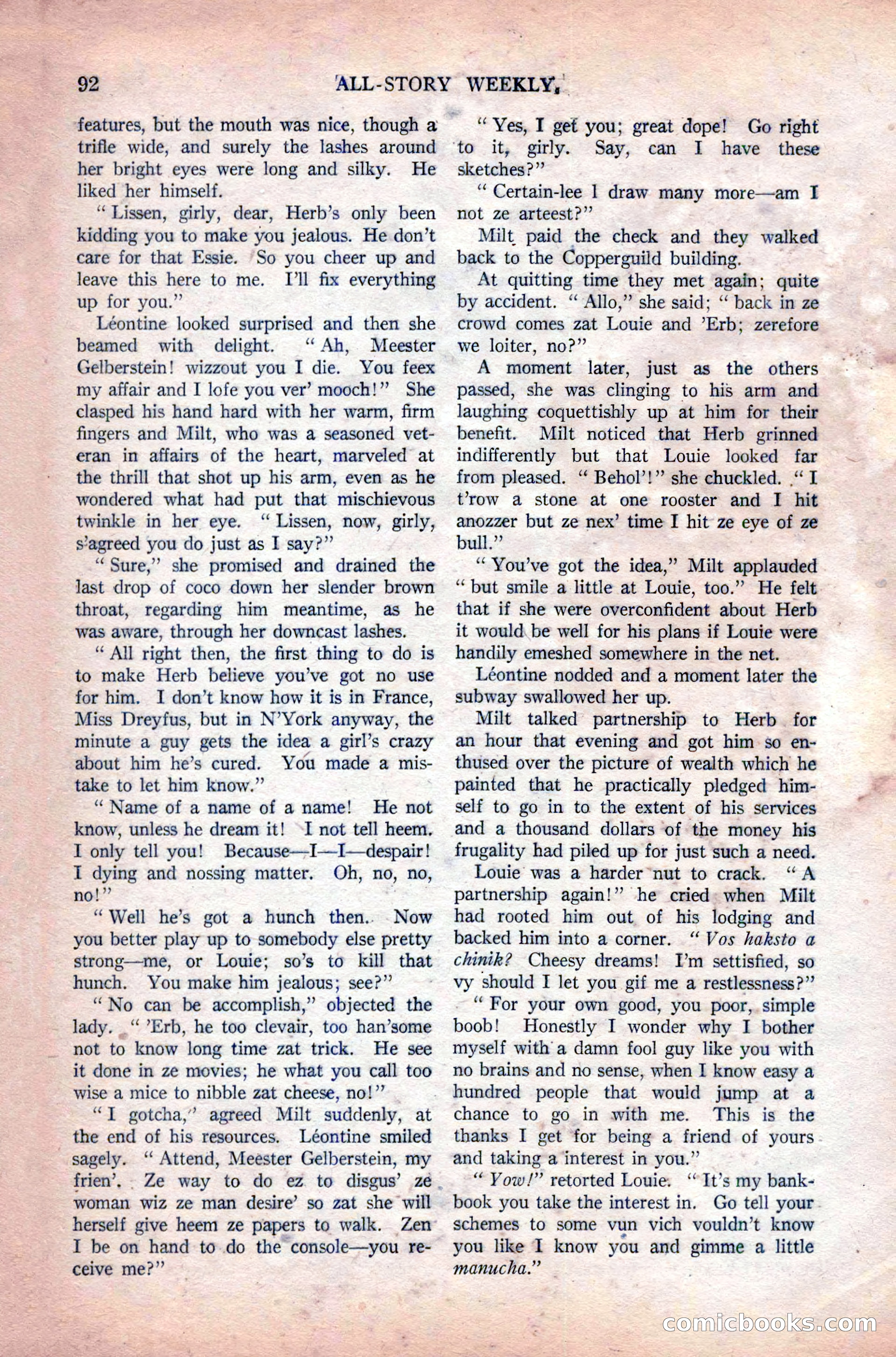 All-Story Weekly, Vol. 108 No. 1 — page 102 of 180