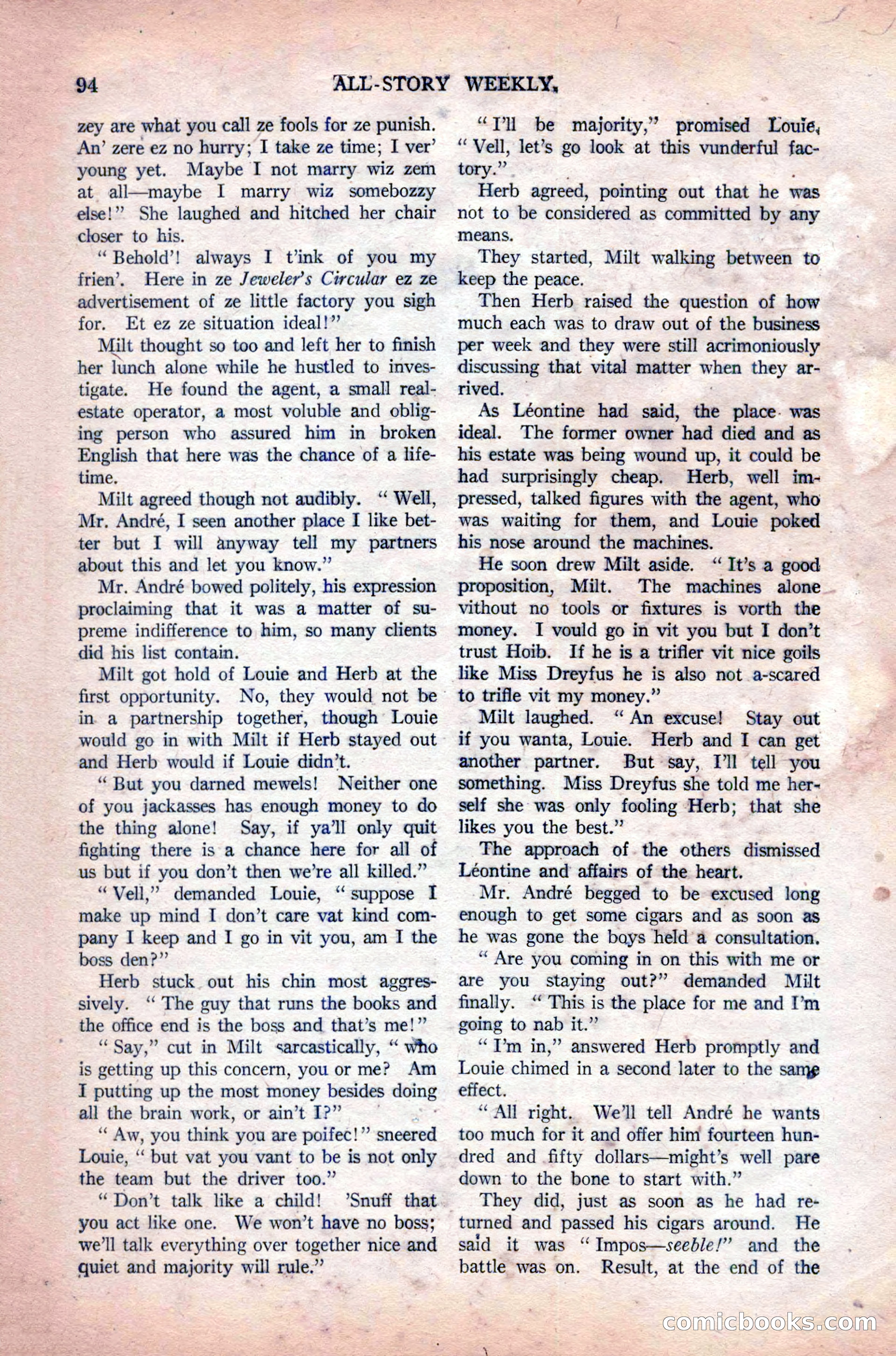 All-Story Weekly, Vol. 108 No. 1 — page 104 of 180