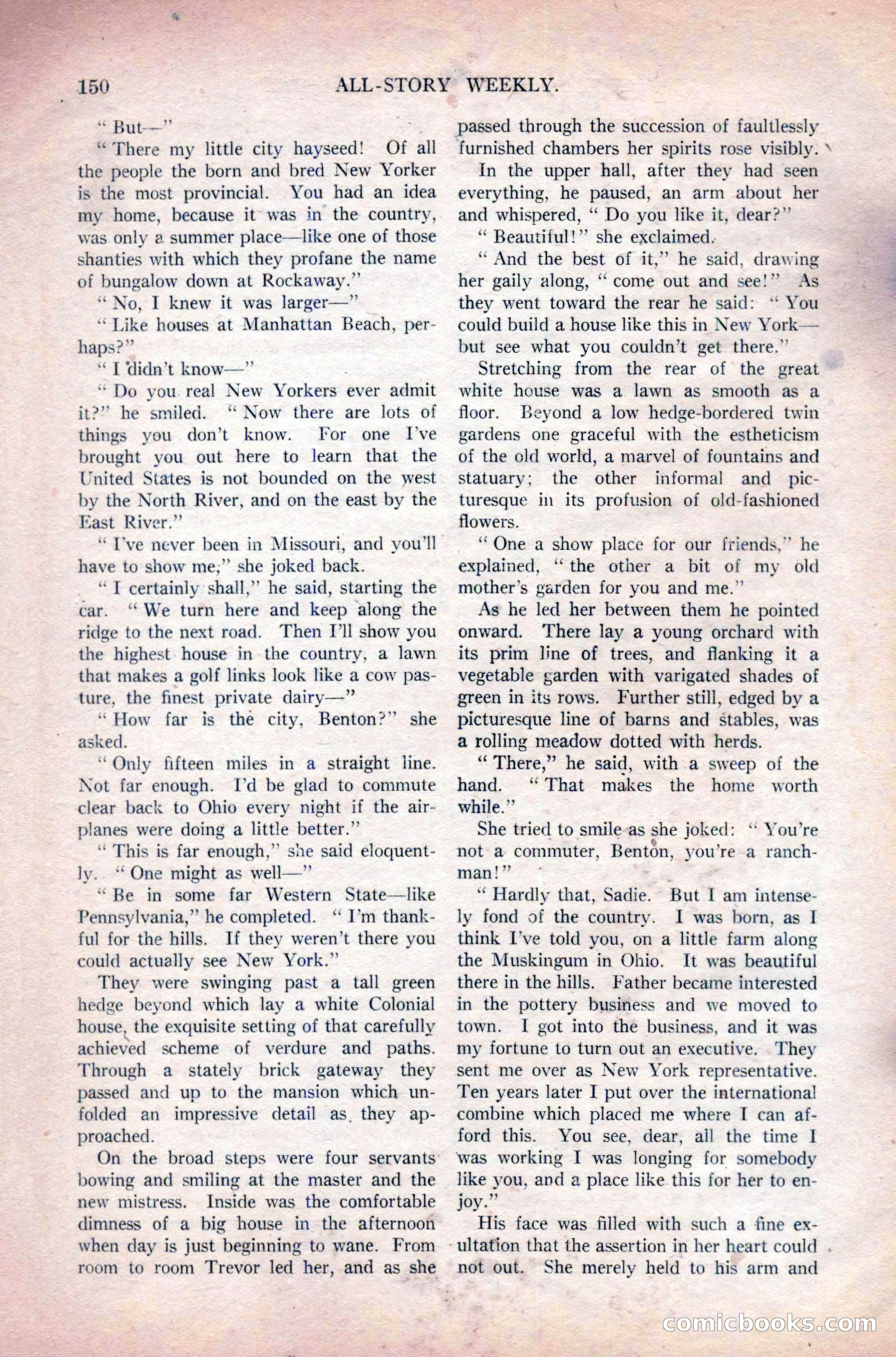 All-Story Weekly, Vol. 108 No. 1 — page 160 of 180
