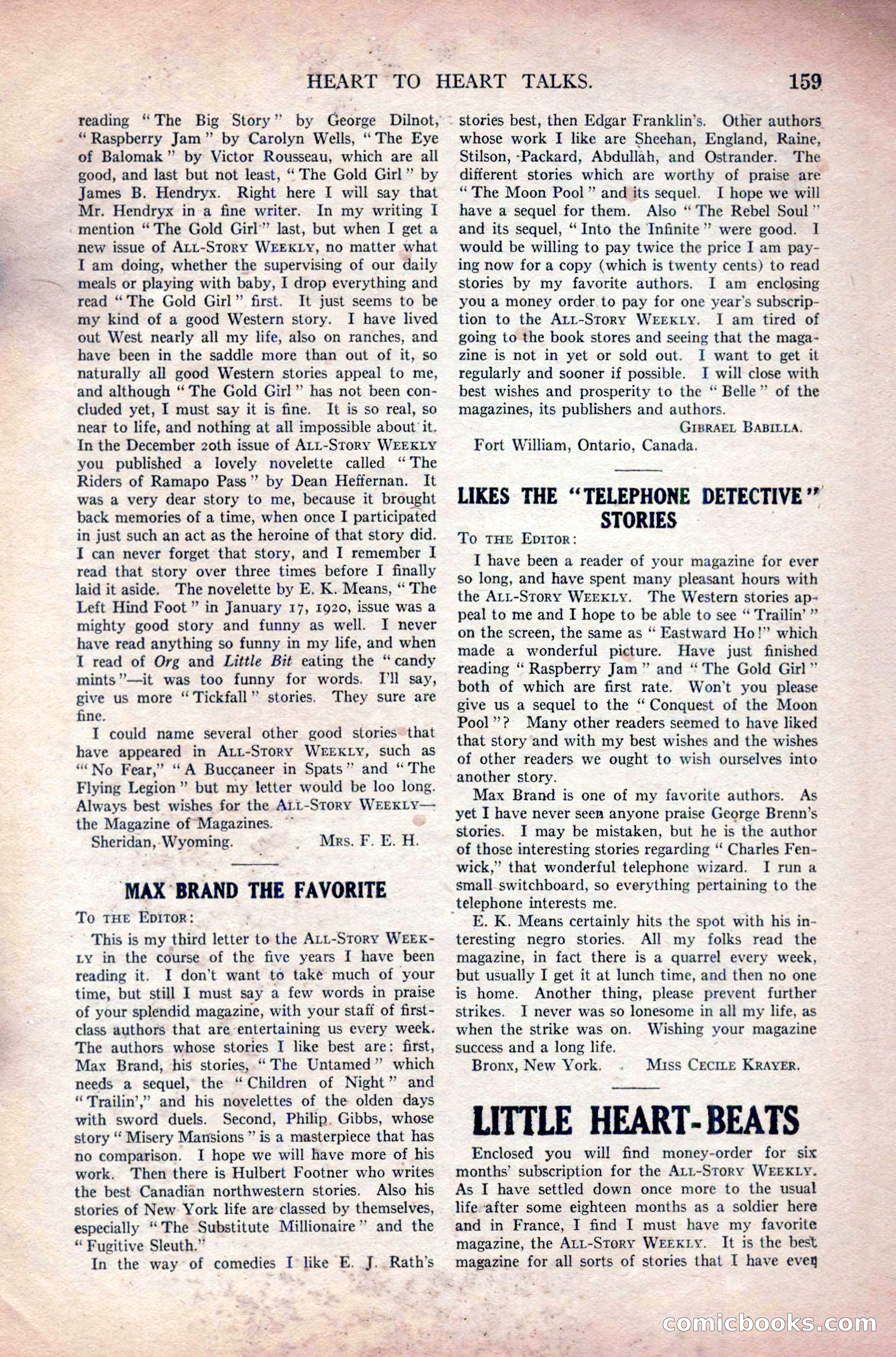 All-Story Weekly, Vol. 108 No. 1 — page 169 of 180