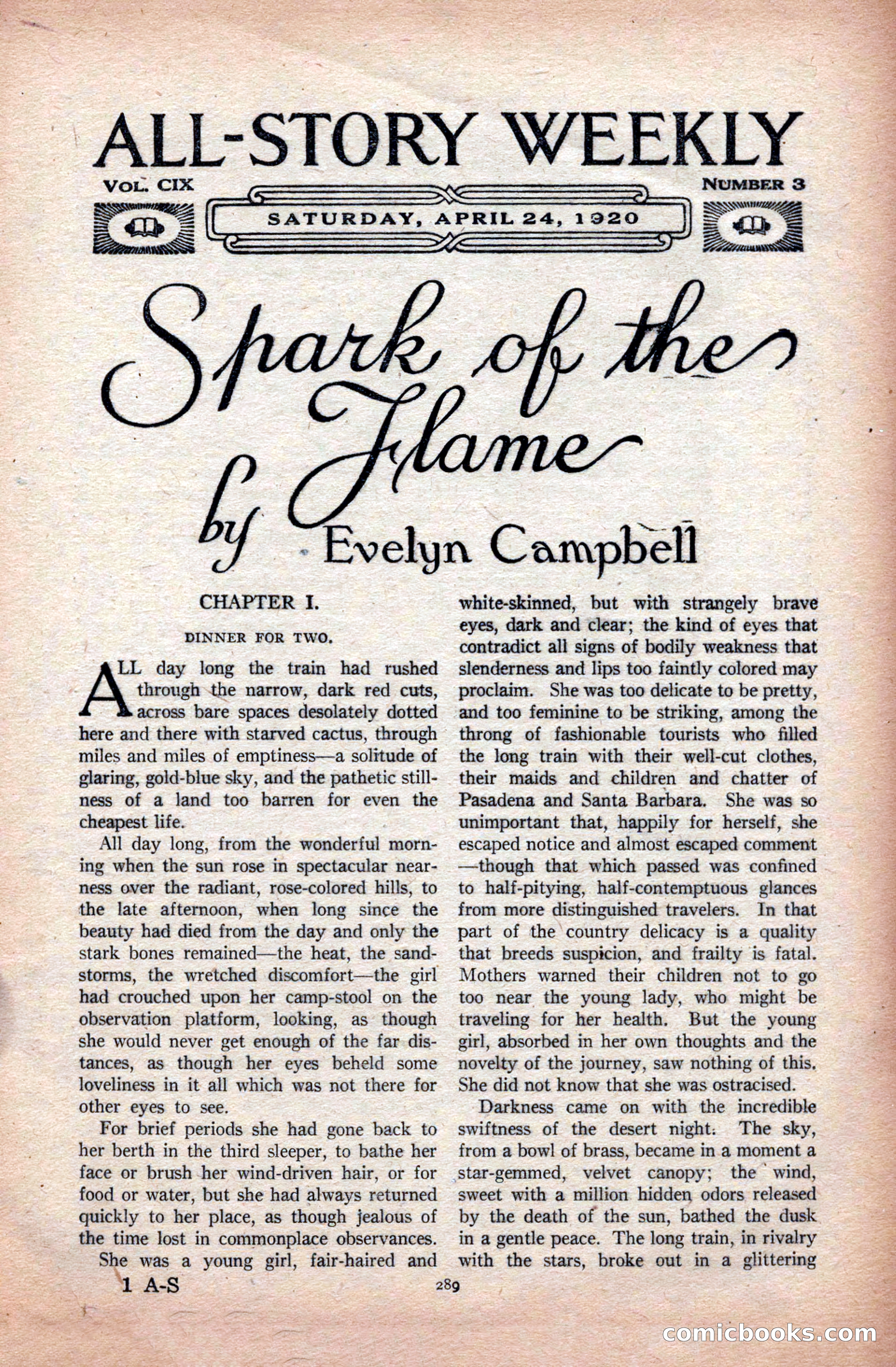 All-Story Weekly, April 24, 1920 — page 11 of 158