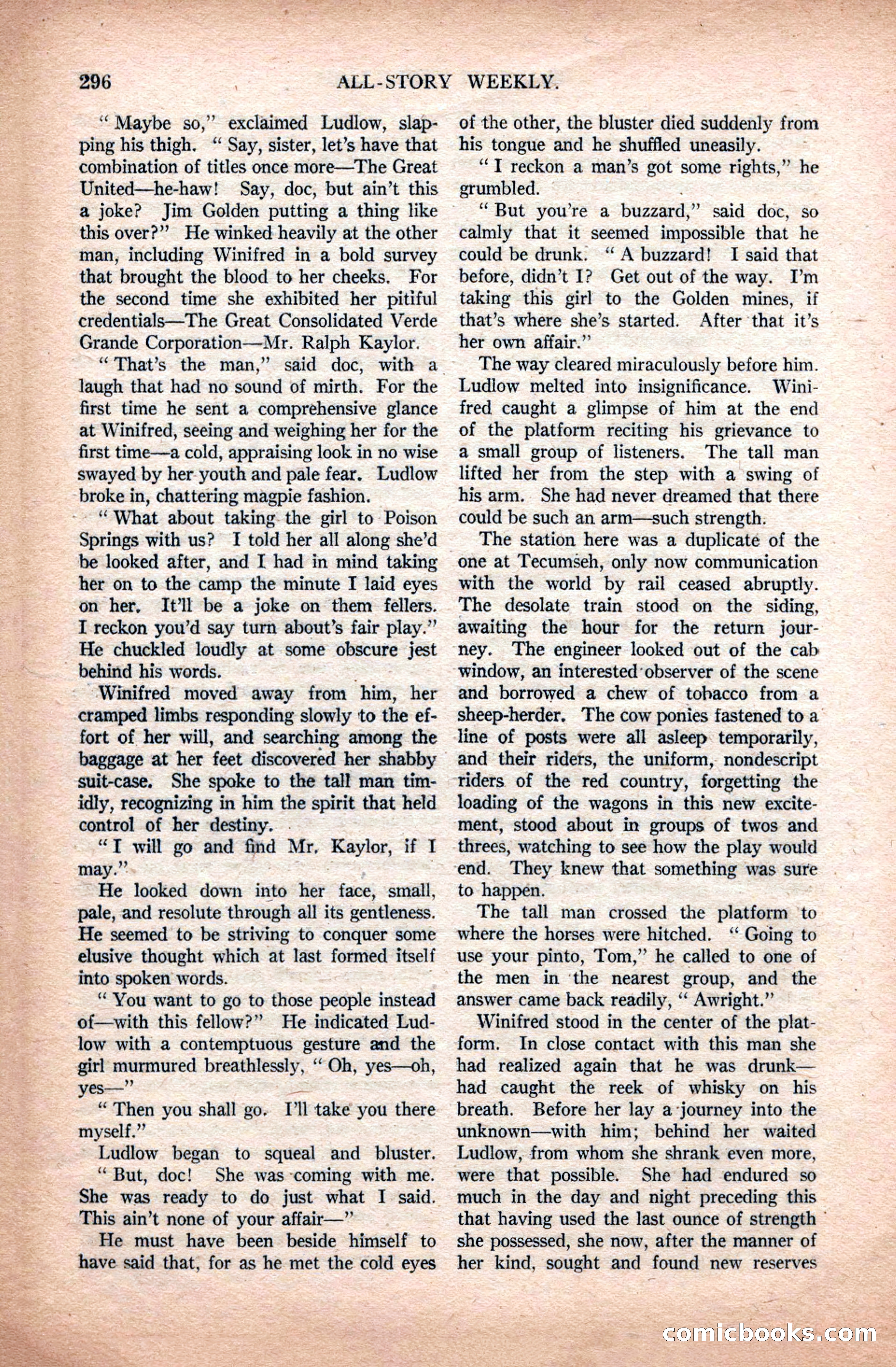 All-Story Weekly, April 24, 1920 — page 18 of 158