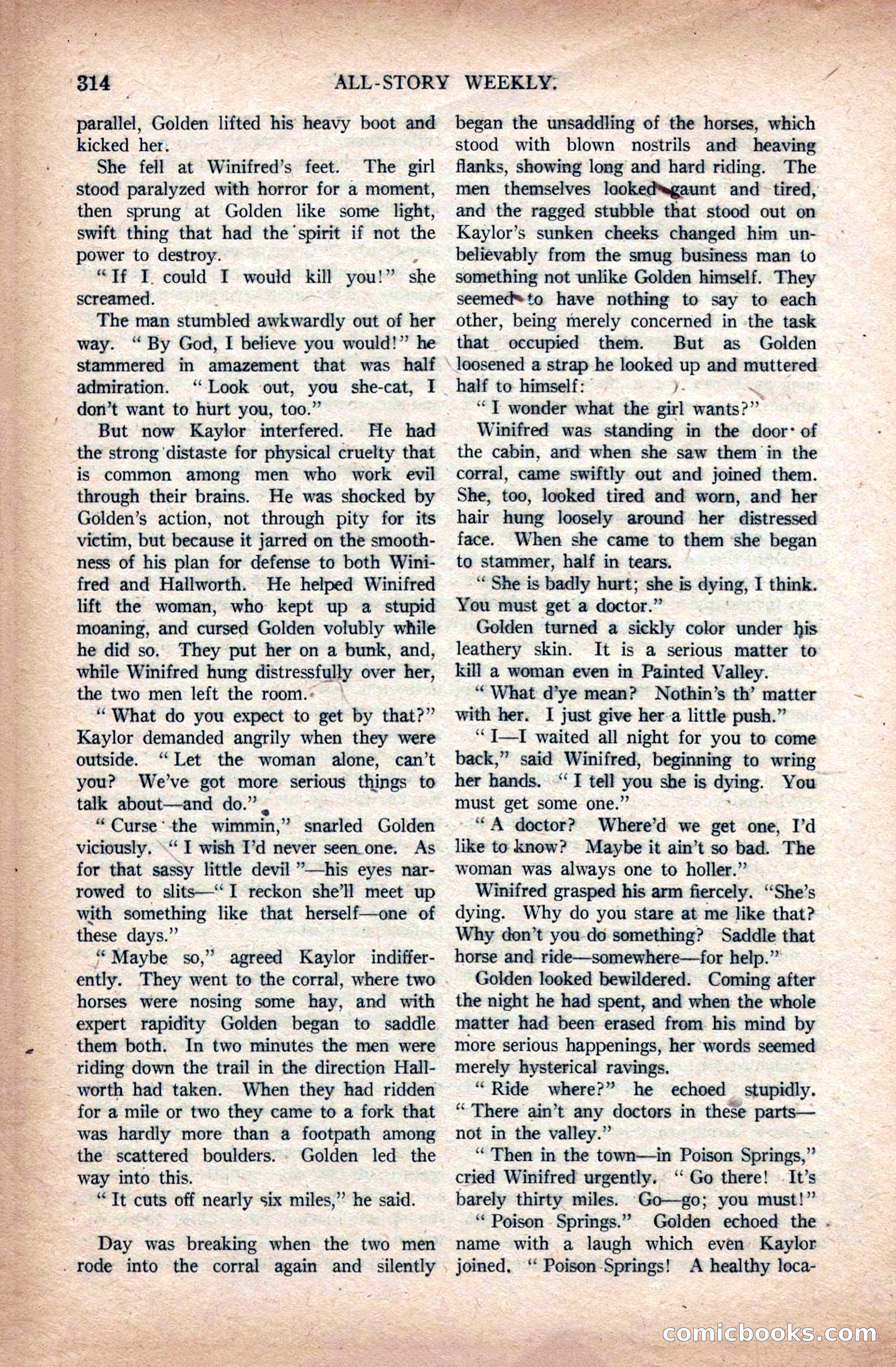All-Story Weekly, April 24, 1920 — page 36 of 158