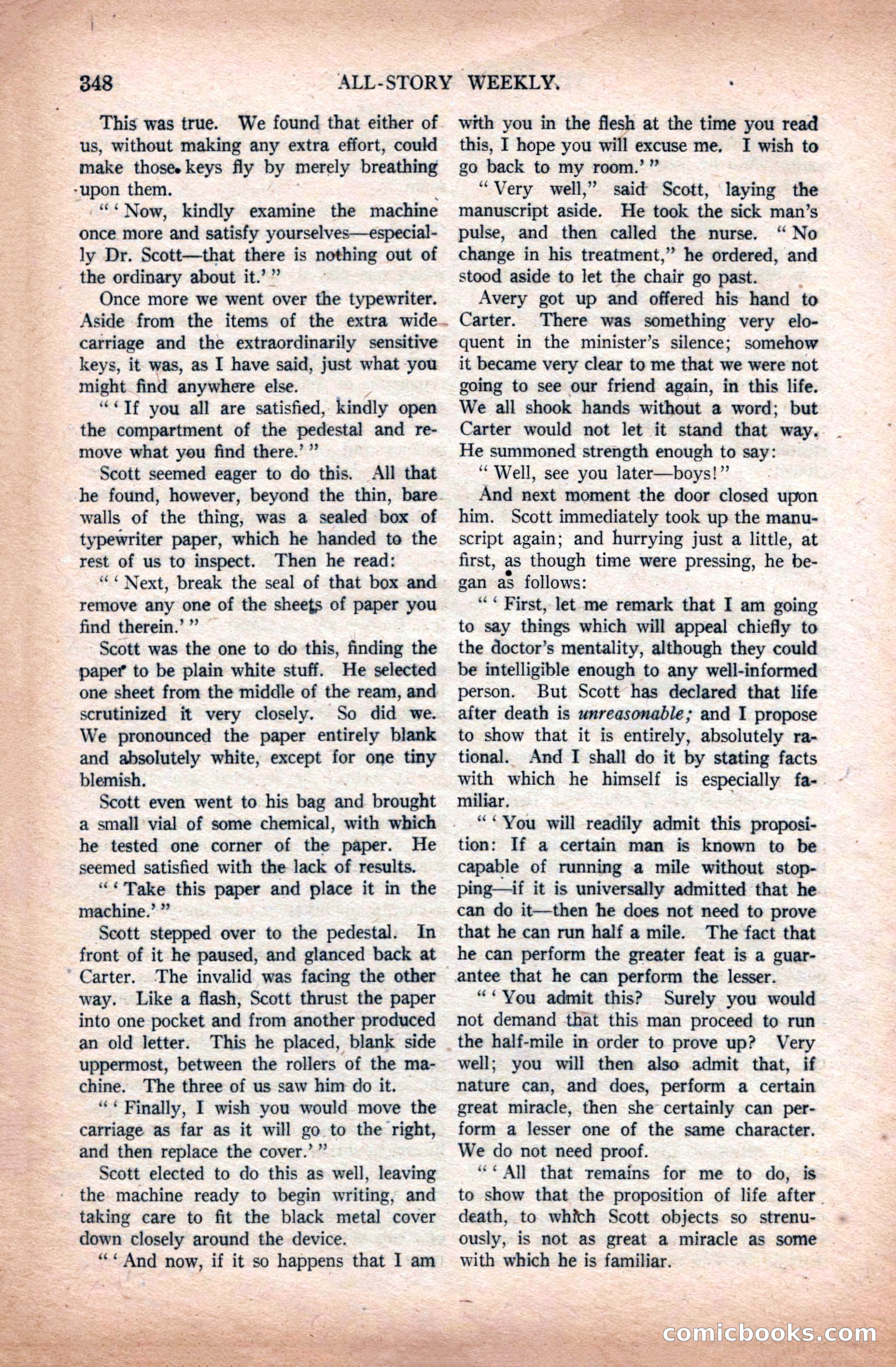 All-Story Weekly, April 24, 1920 — page 70 of 158