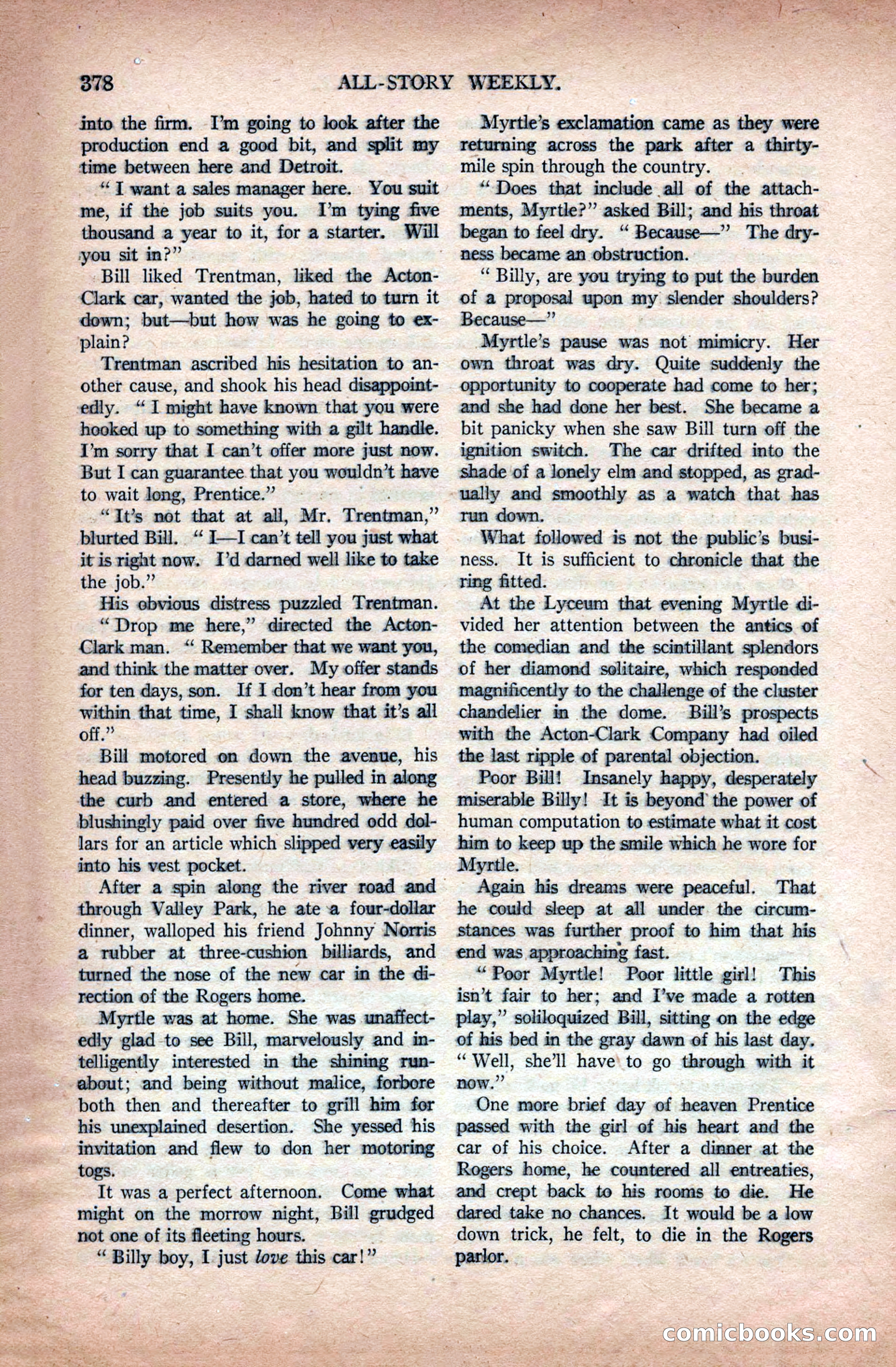 All-Story Weekly, April 24, 1920 — page 100 of 158
