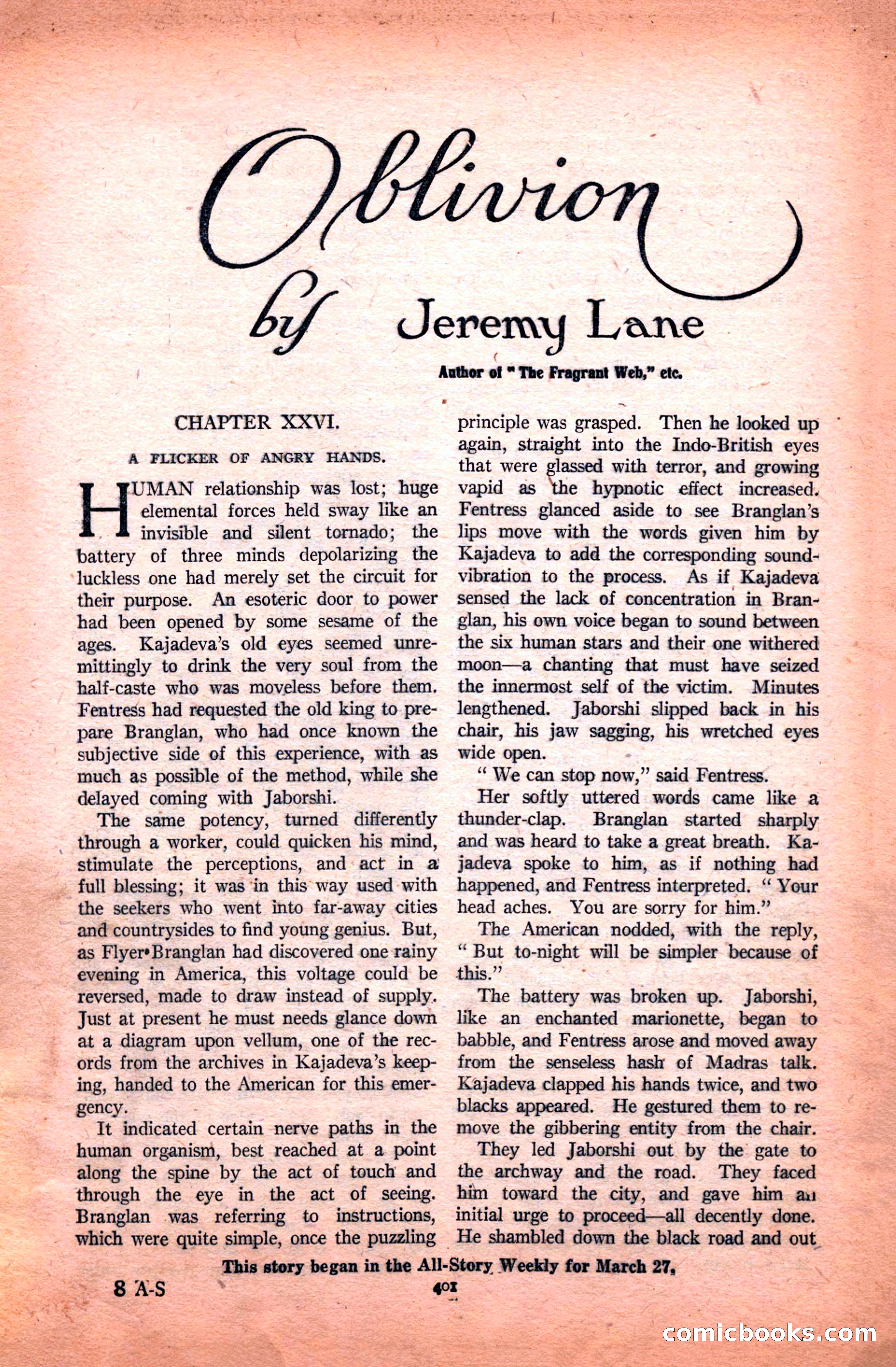 All-Story Weekly, April 24, 1920 — page 123 of 158