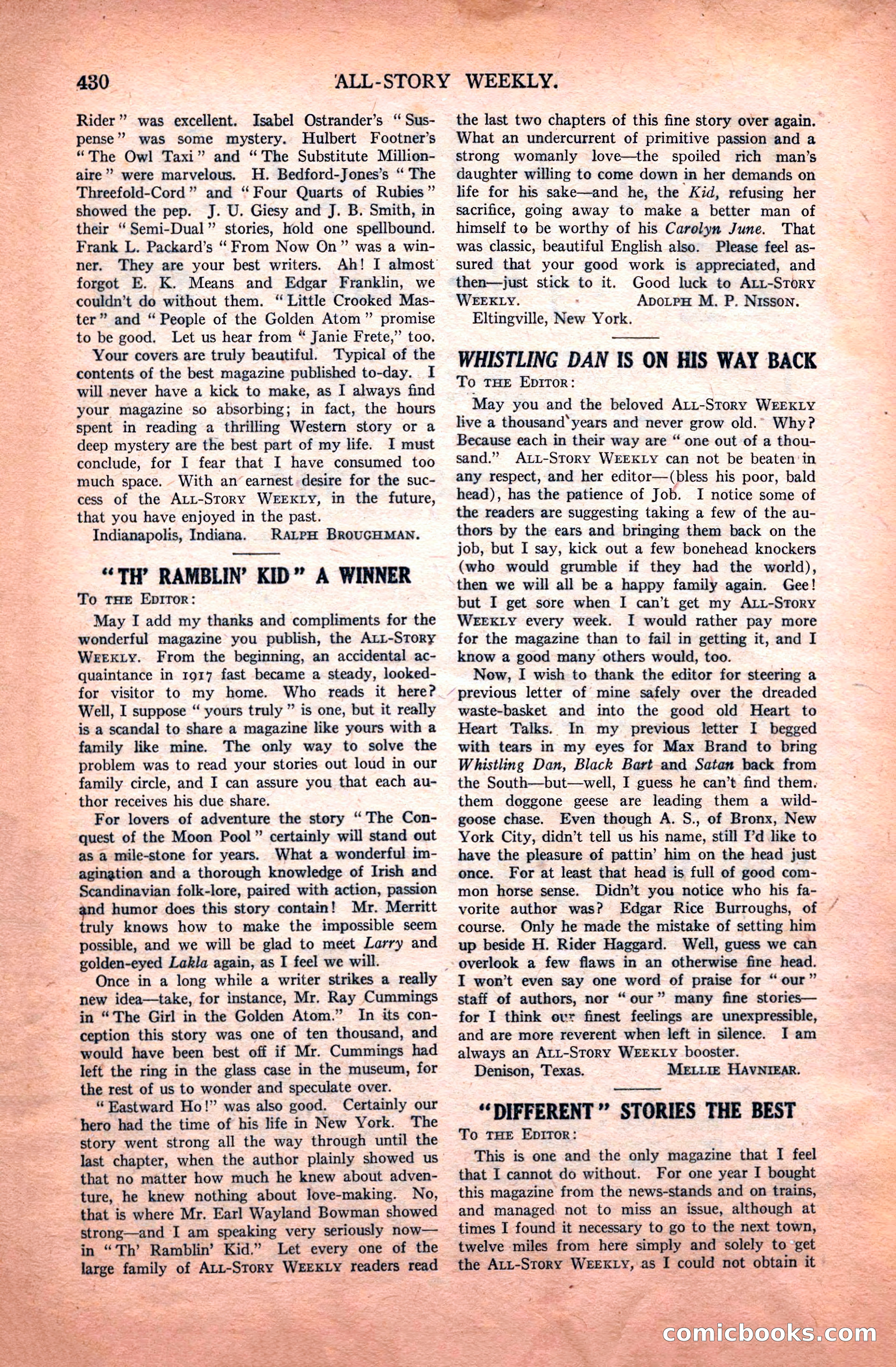 All-Story Weekly, April 24, 1920 — page 152 of 158