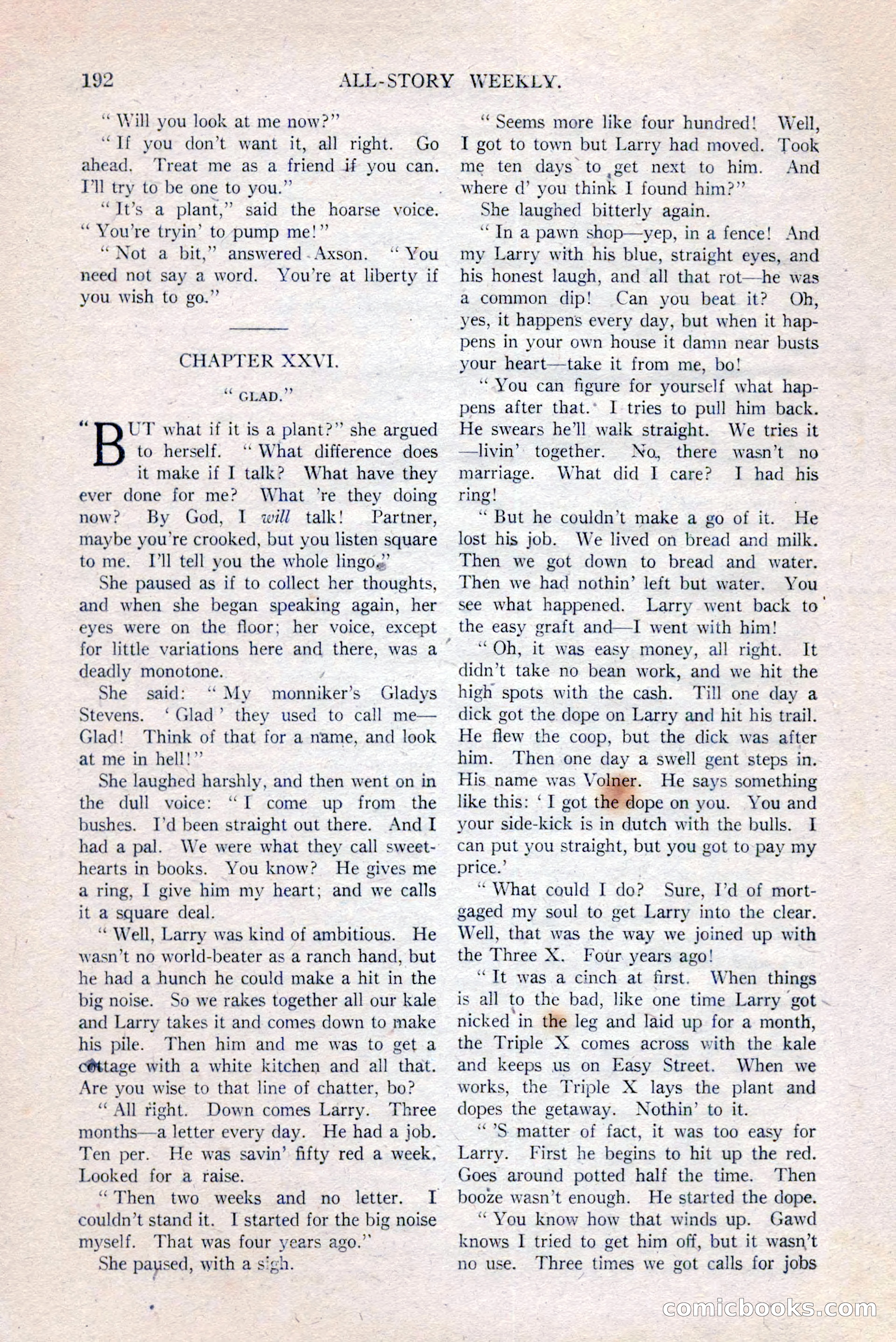 All-Story Weekly, Vol. 111, No. 2 — page 58 of 164