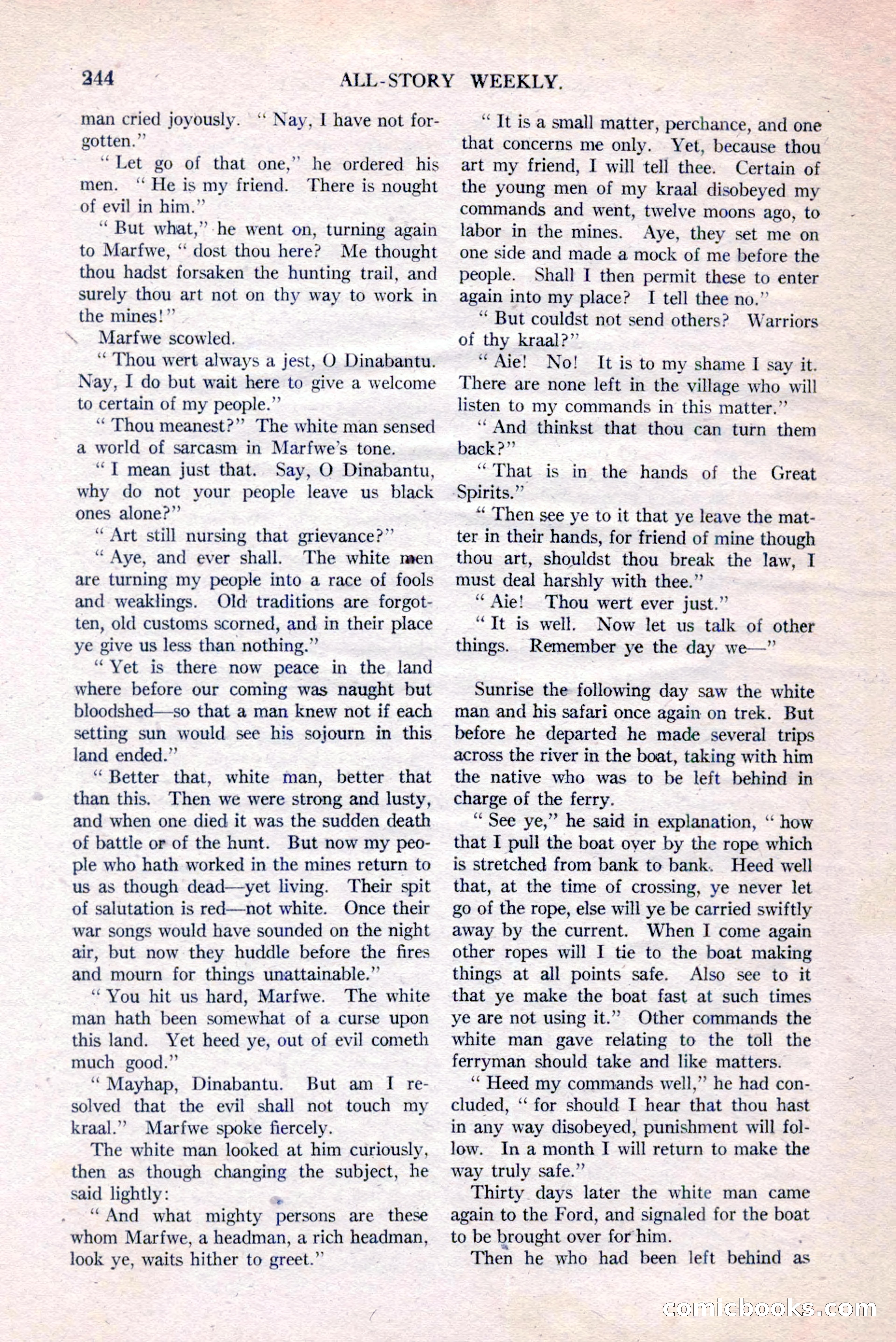 All-Story Weekly, Vol. 111, No. 2 — page 110 of 164