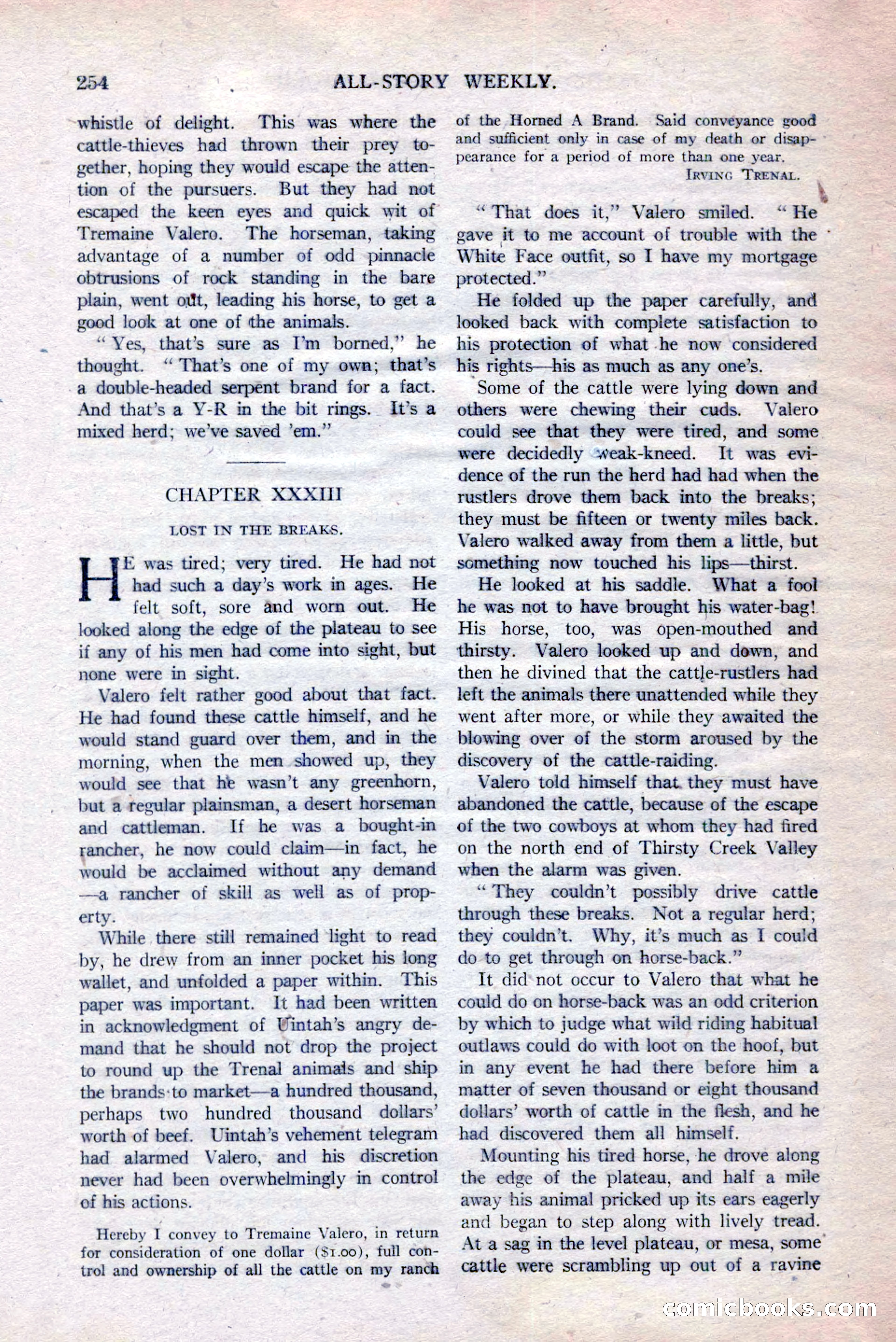 All-Story Weekly, Vol. 111, No. 2 — page 120 of 164