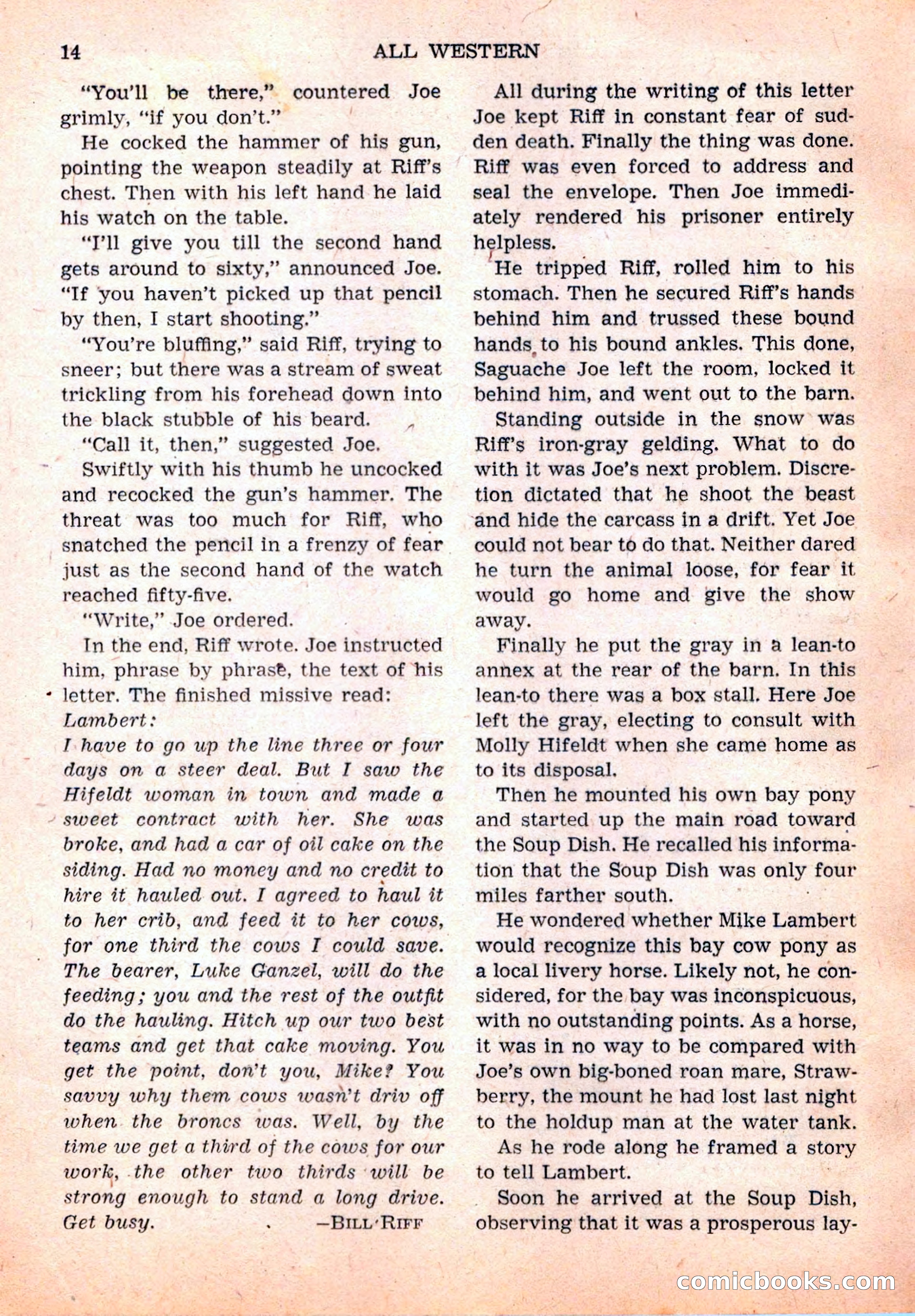 All Western, Vol. 1, No. 4 — page 16 of 164
