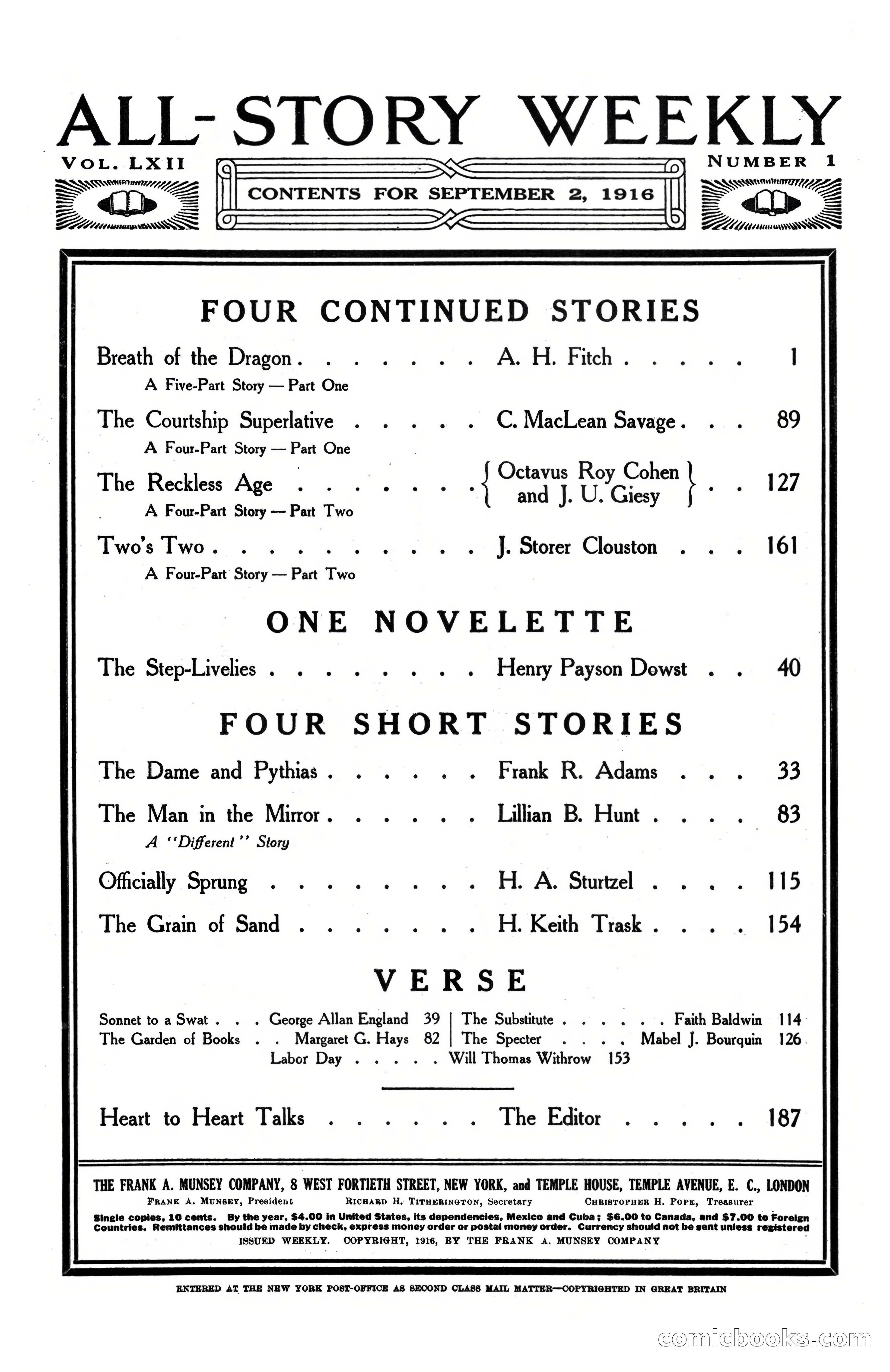 All-Story Weekly, September 2, 1916 — page 5 of 208