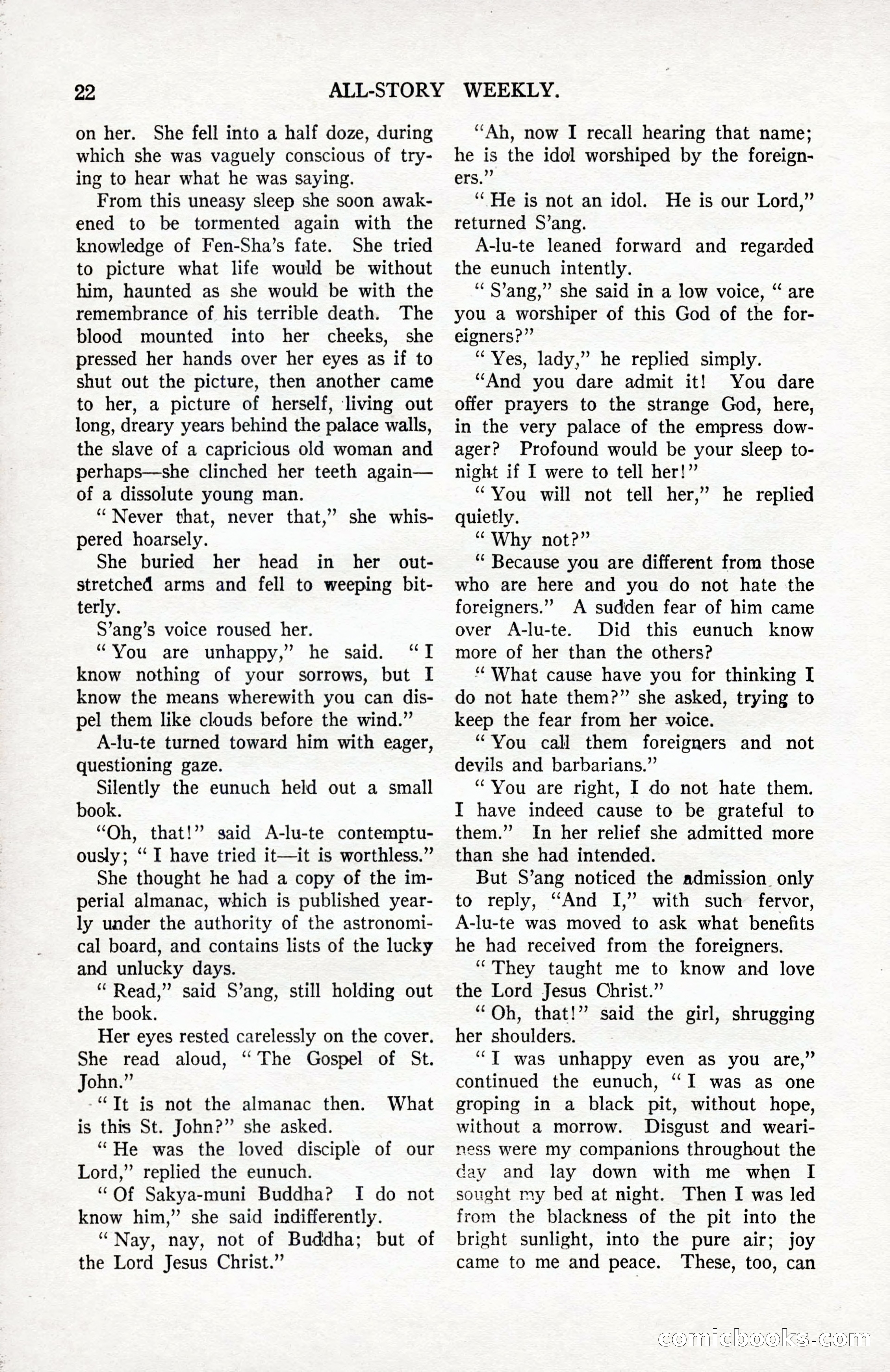 All-Story Weekly, September 2, 1916 — page 32 of 208