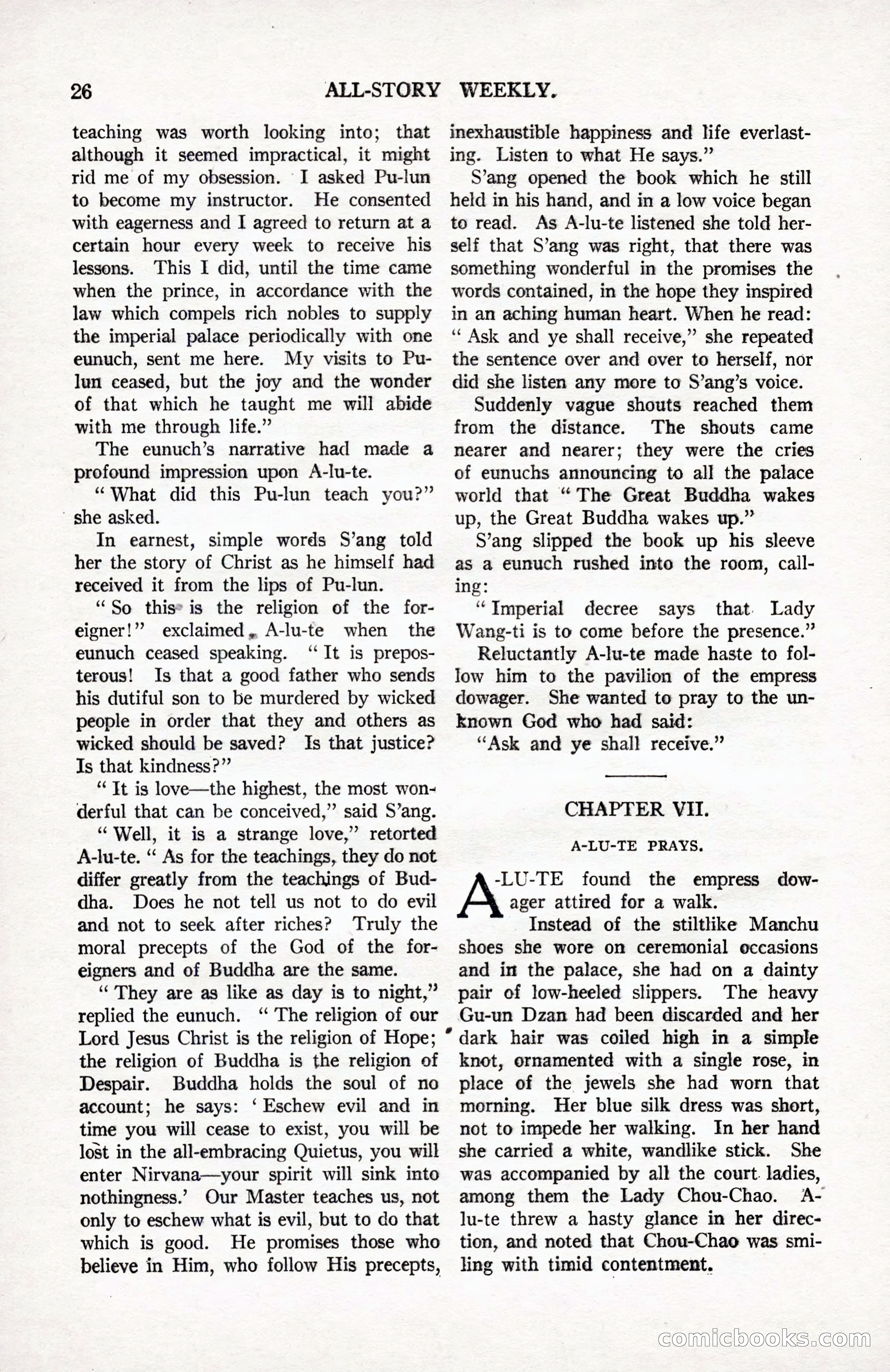 All-Story Weekly, September 2, 1916 — page 36 of 208
