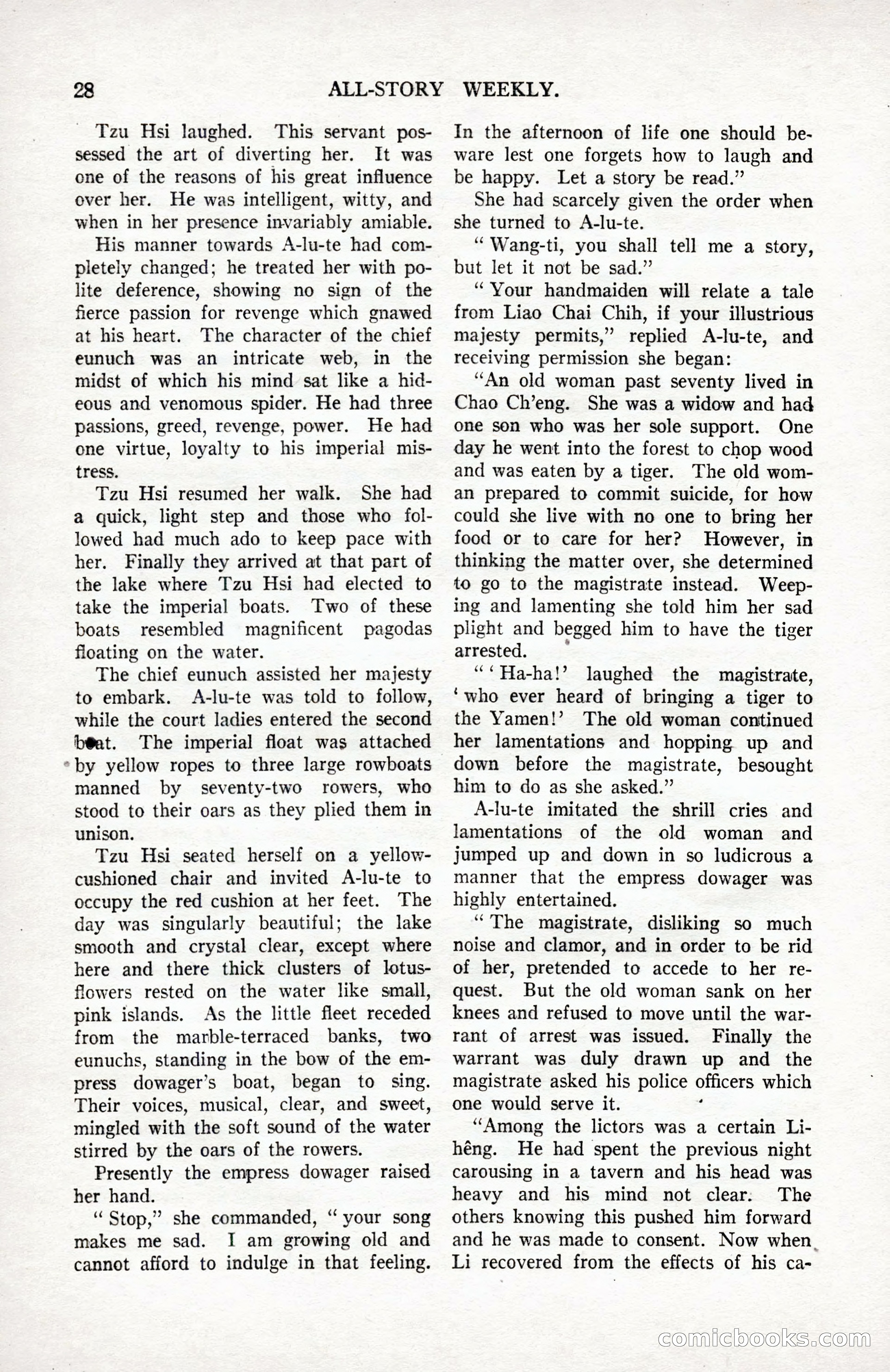 All-Story Weekly, September 2, 1916 — page 38 of 208