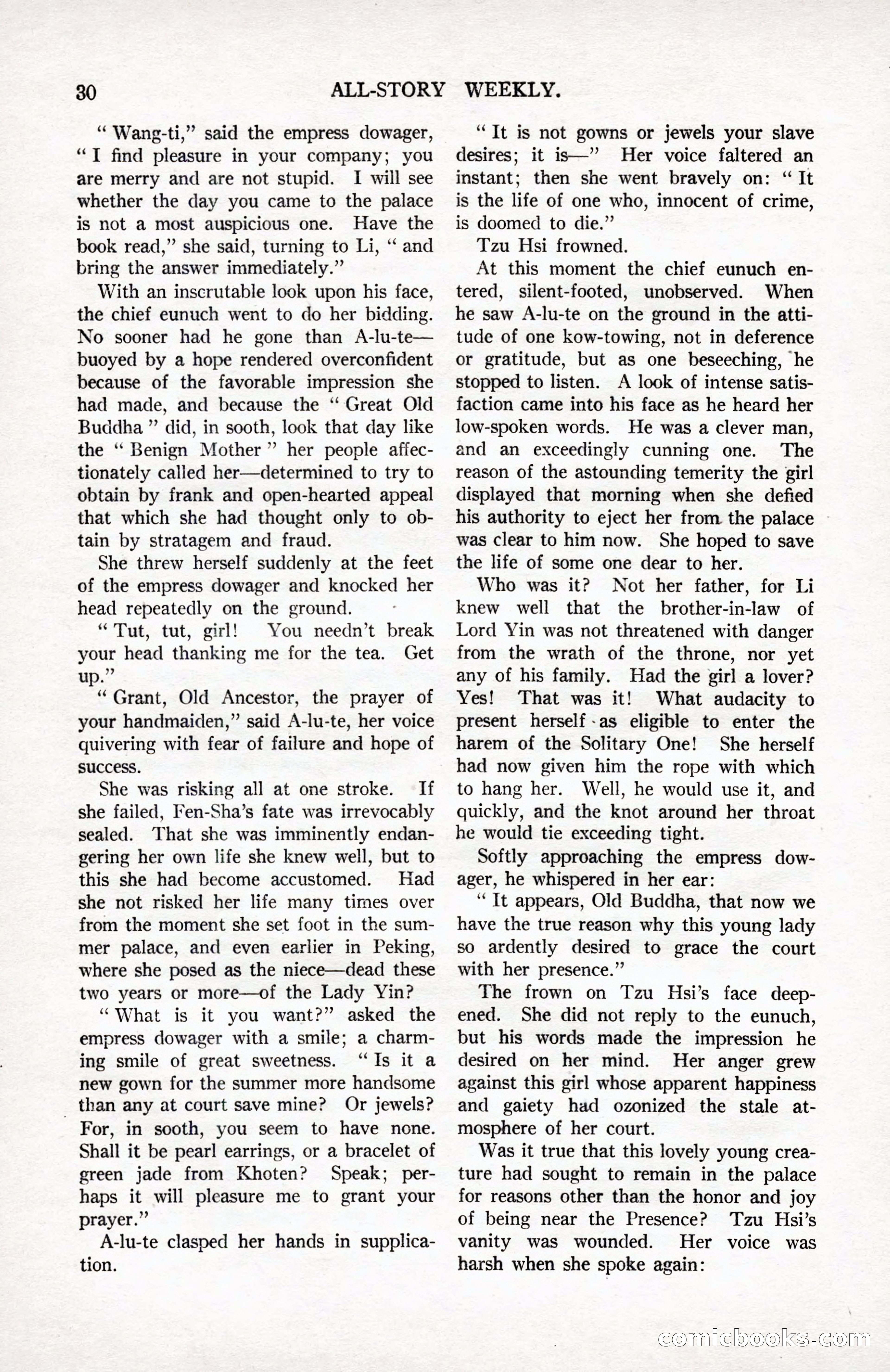 All-Story Weekly, September 2, 1916 — page 40 of 208