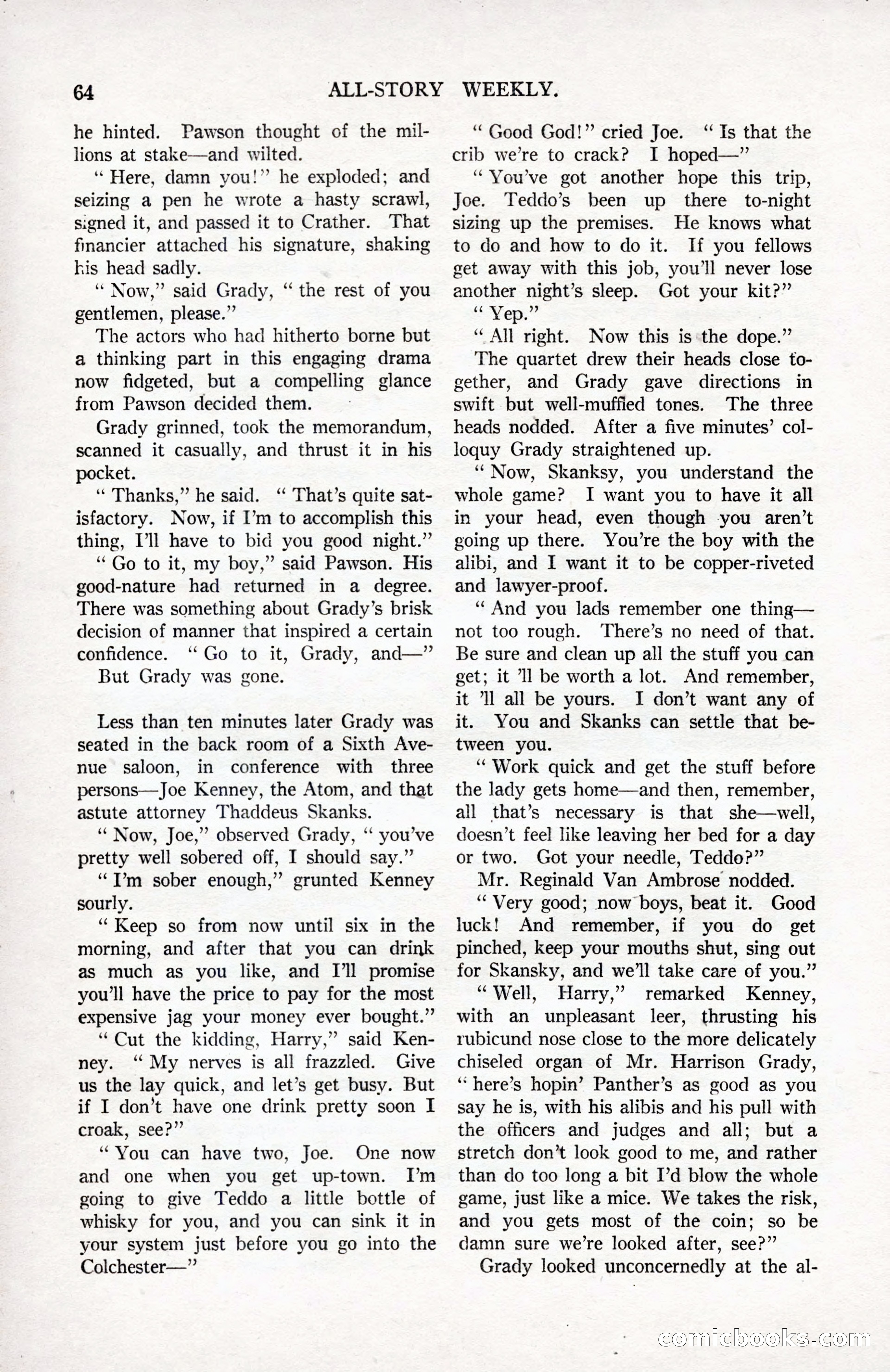 All-Story Weekly, September 2, 1916 — page 74 of 208