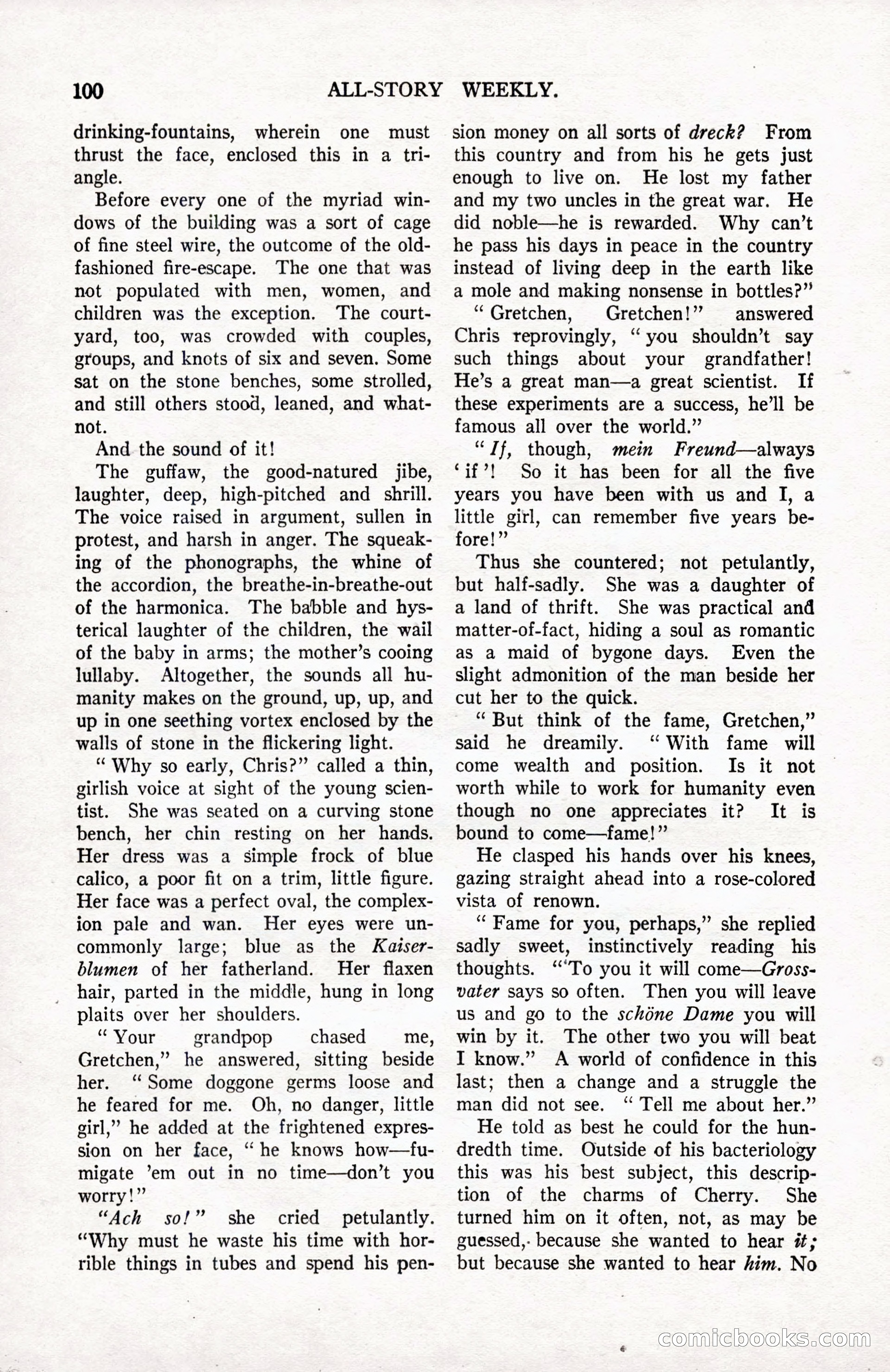 All-Story Weekly, September 2, 1916 — page 110 of 208
