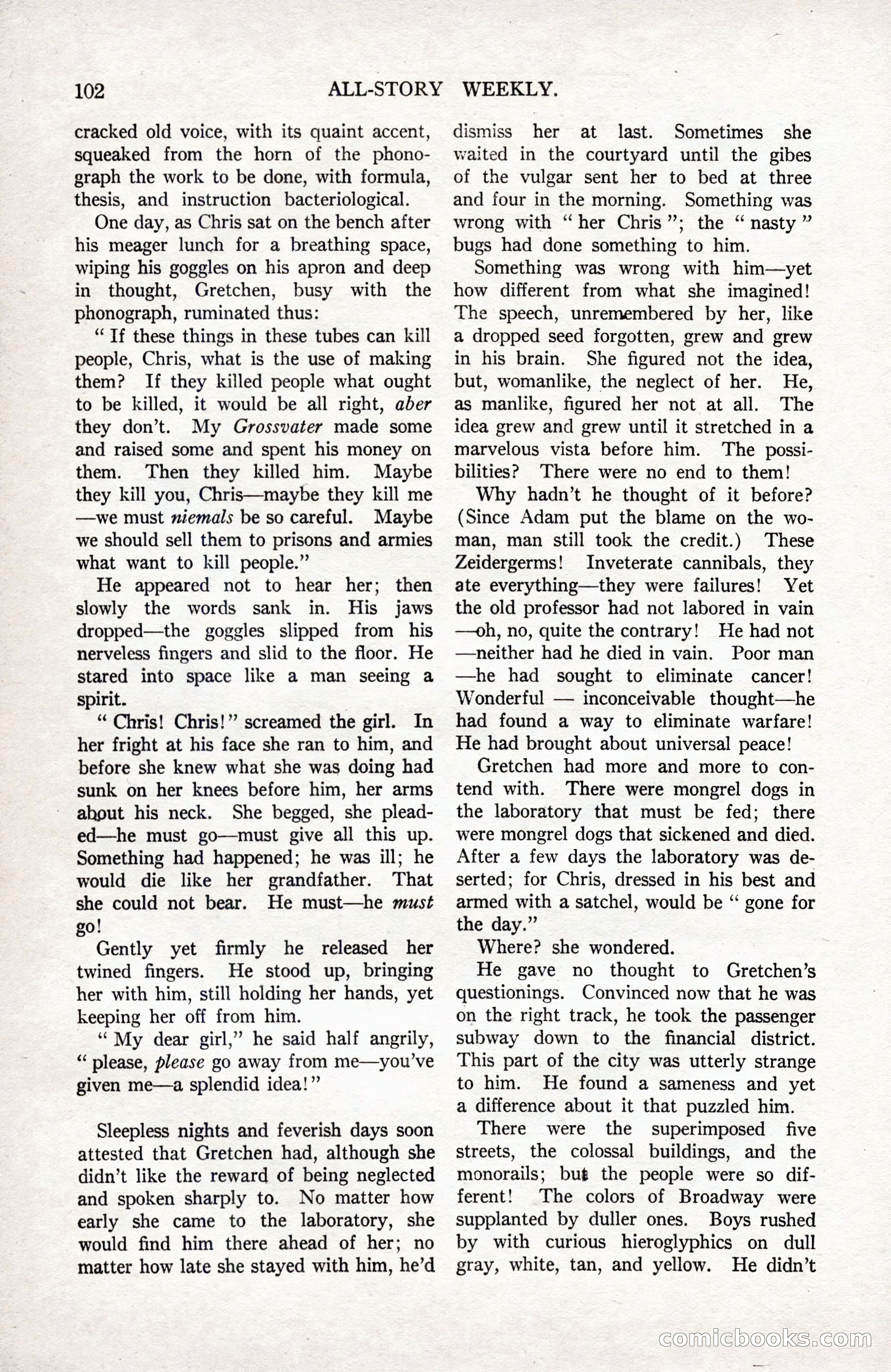 All-Story Weekly, September 2, 1916 — page 112 of 208