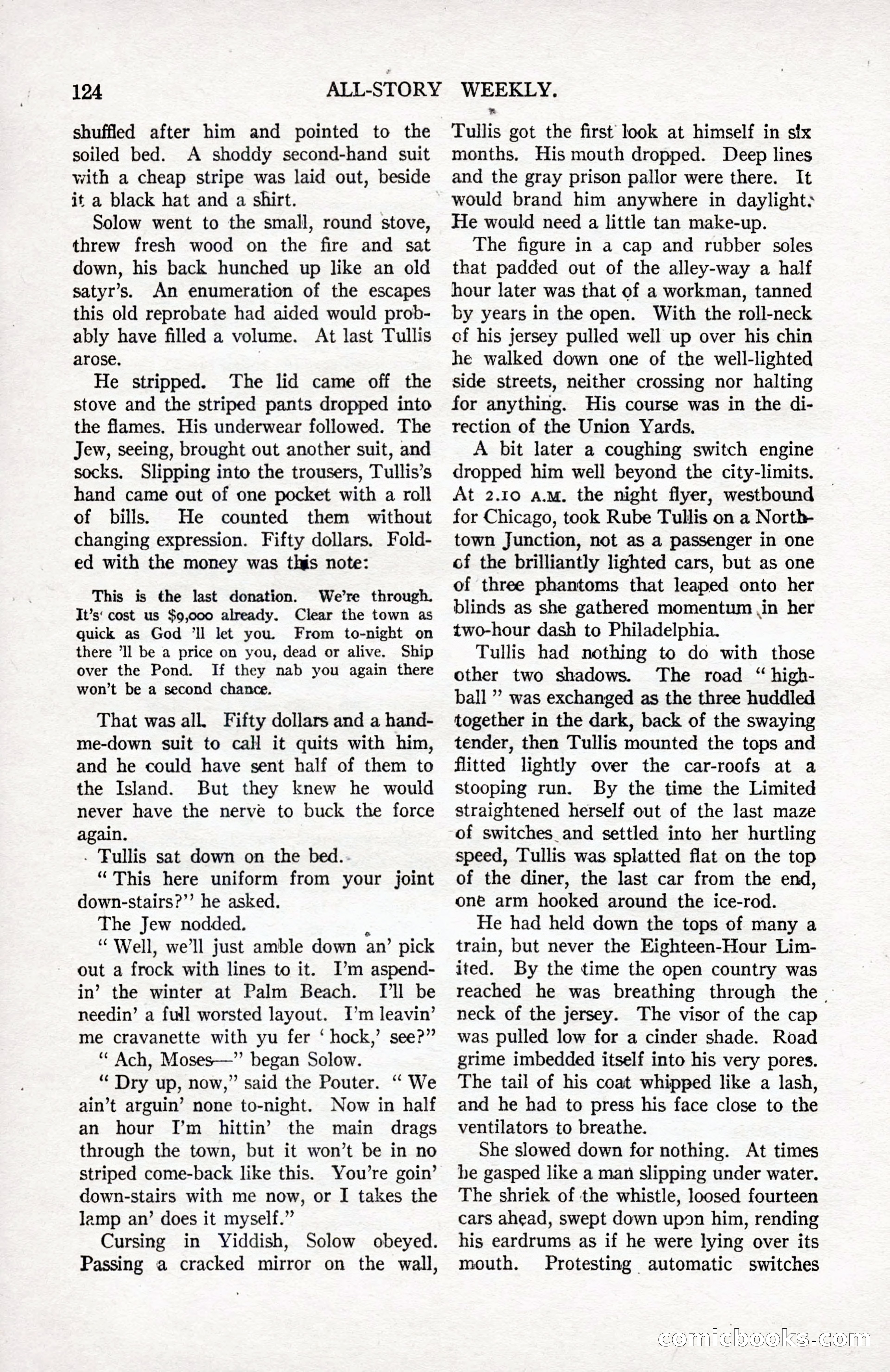 All-Story Weekly, September 2, 1916 — page 134 of 208