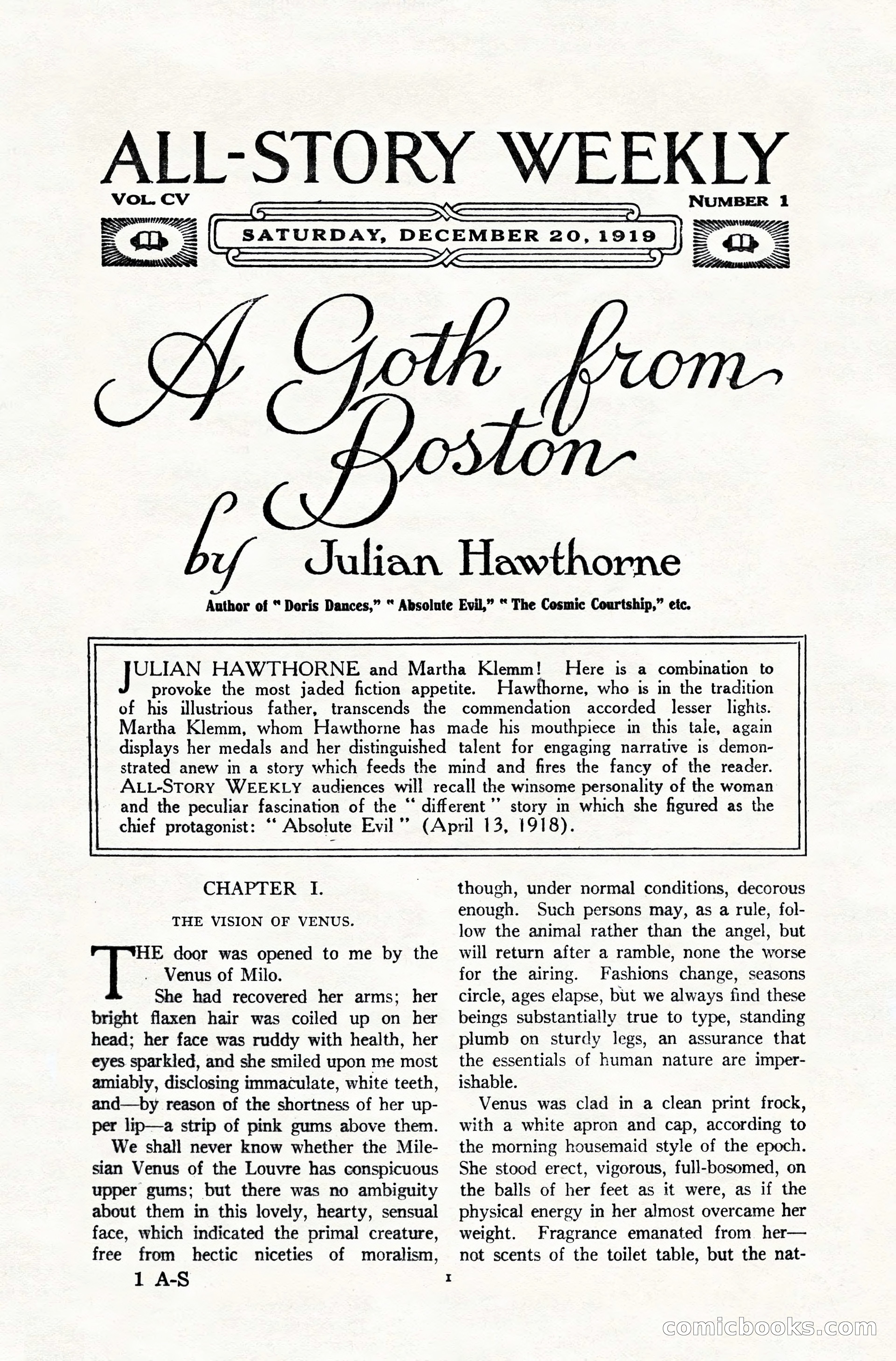 All-Story Weekly, December 20, 1919 — page 11 of 172