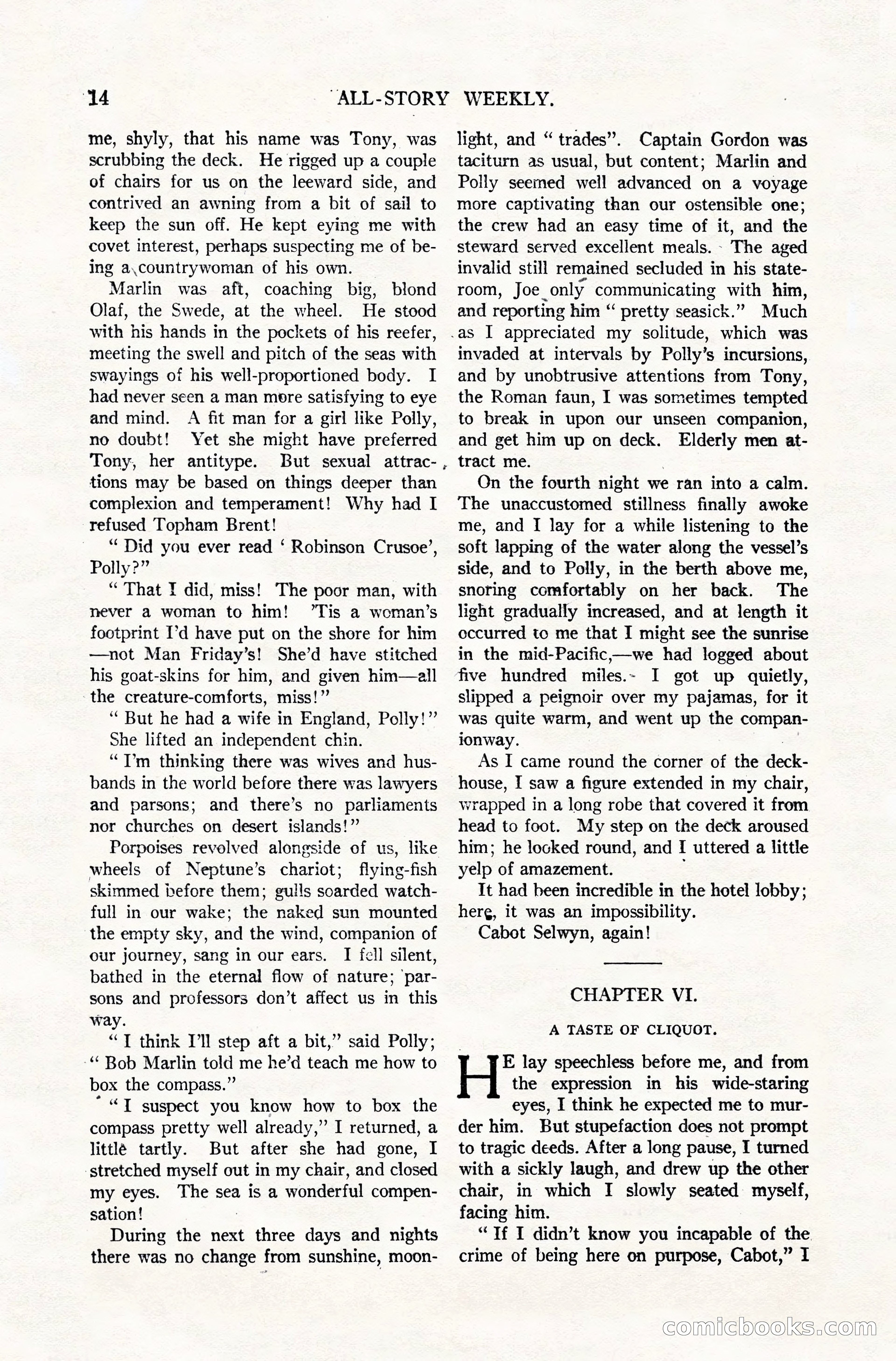 All-Story Weekly, December 20, 1919 — page 24 of 172