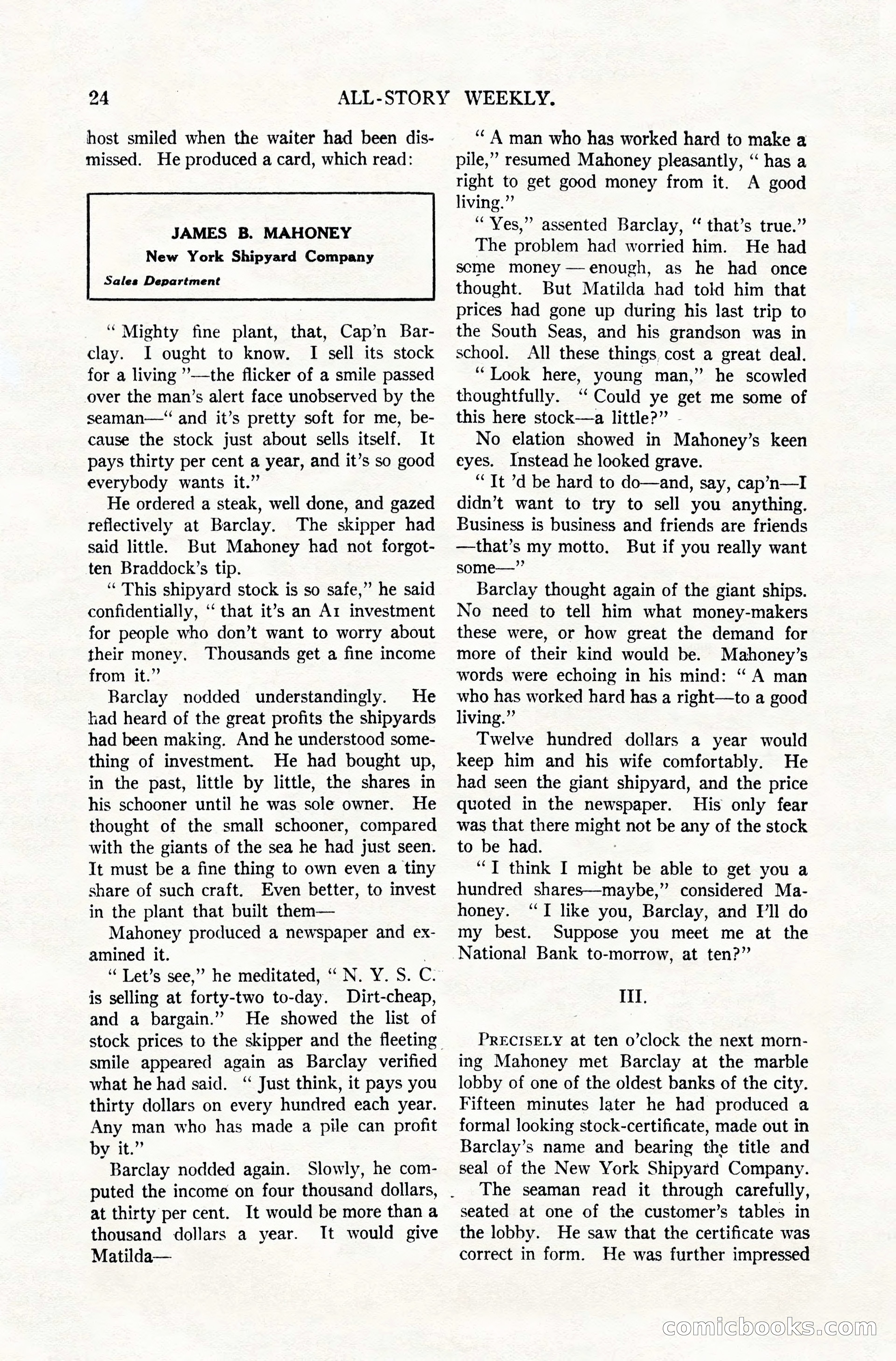 All-Story Weekly, December 20, 1919 — page 34 of 172