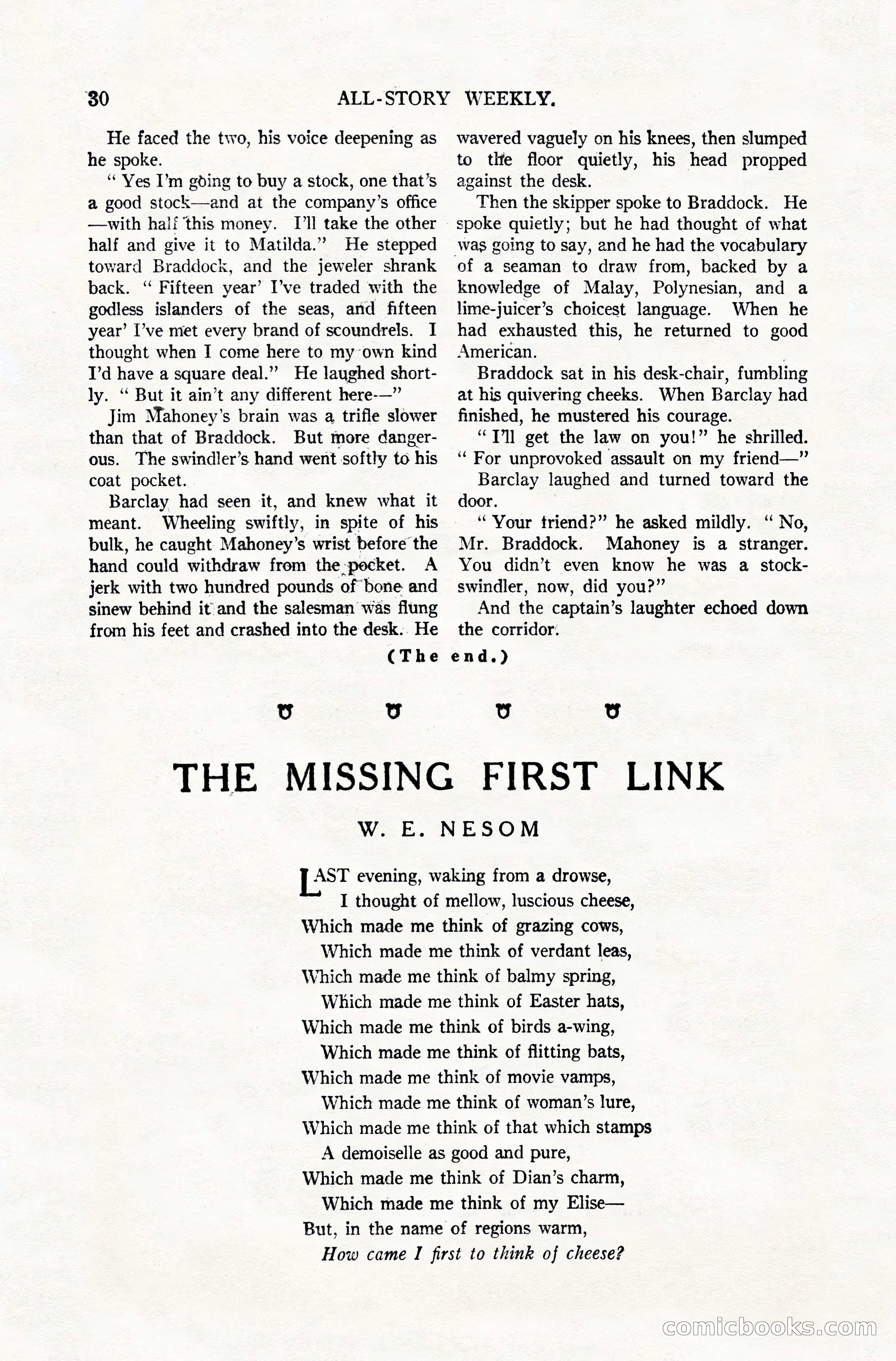 All-Story Weekly, December 20, 1919 — page 40 of 172