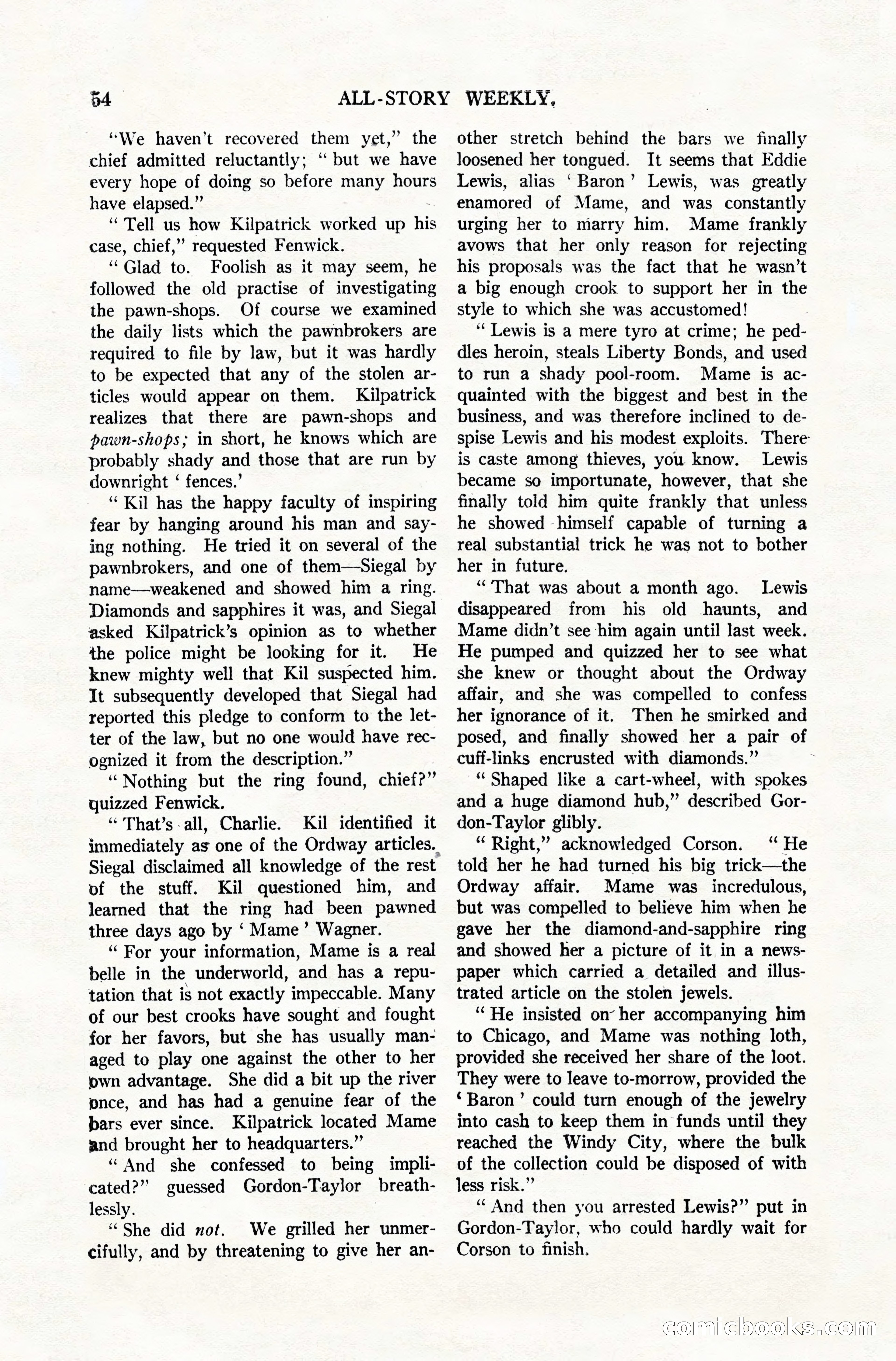 All-Story Weekly, December 20, 1919 — page 64 of 172