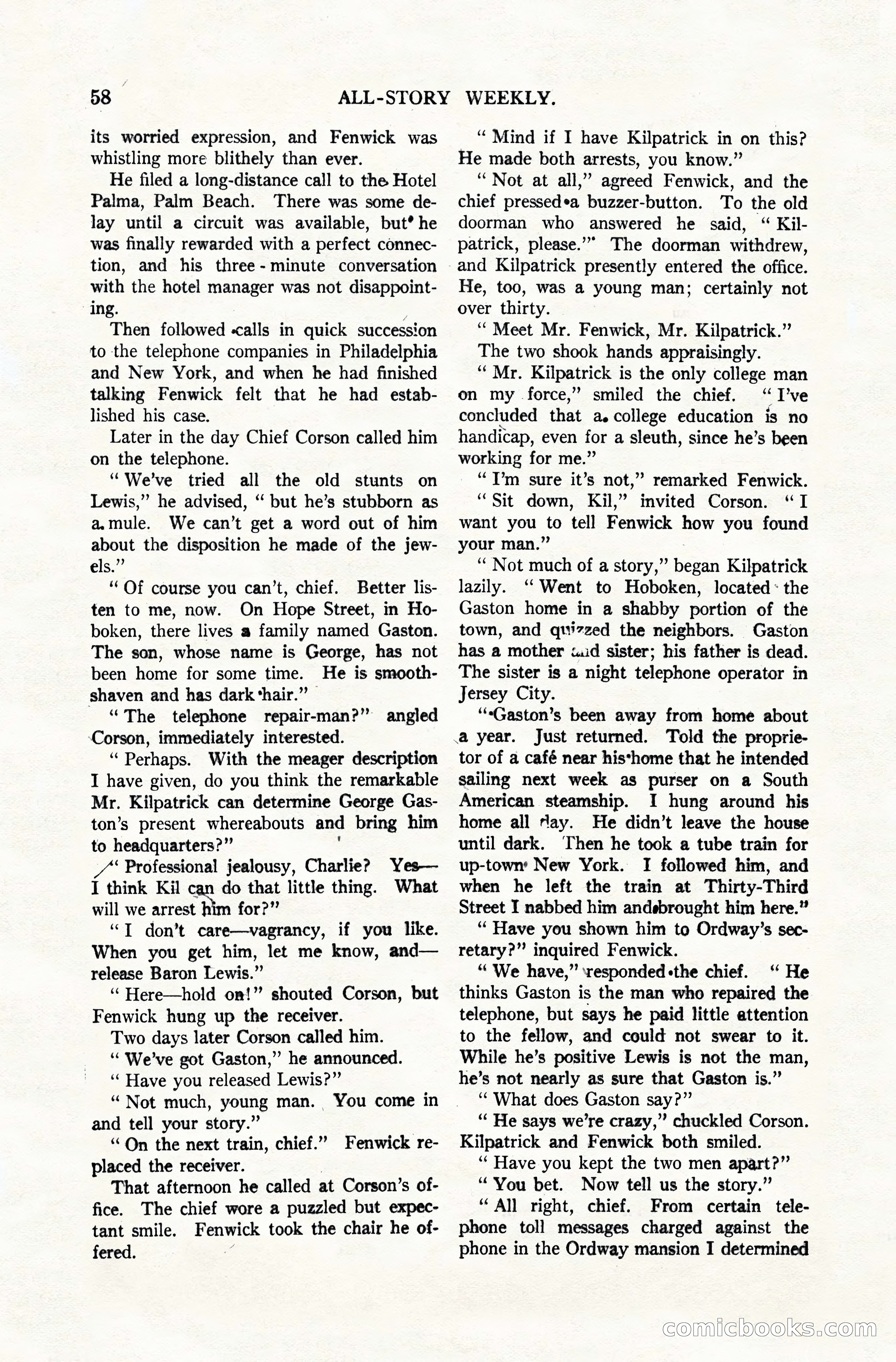 All-Story Weekly, December 20, 1919 — page 68 of 172