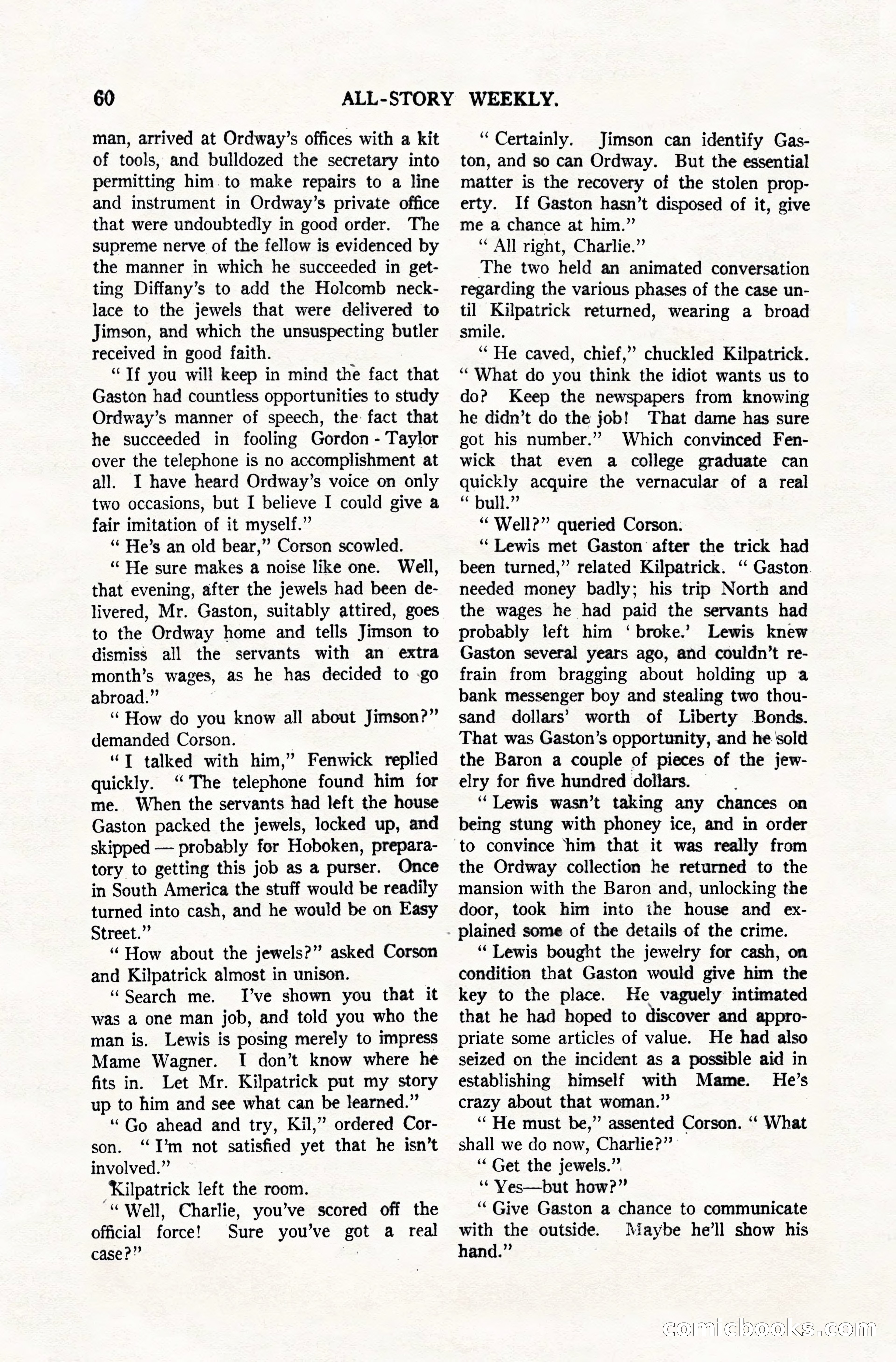 All-Story Weekly, December 20, 1919 — page 70 of 172